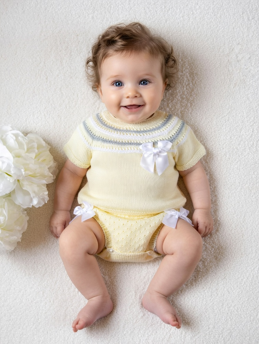 Masie Triple Bow Romper Set
