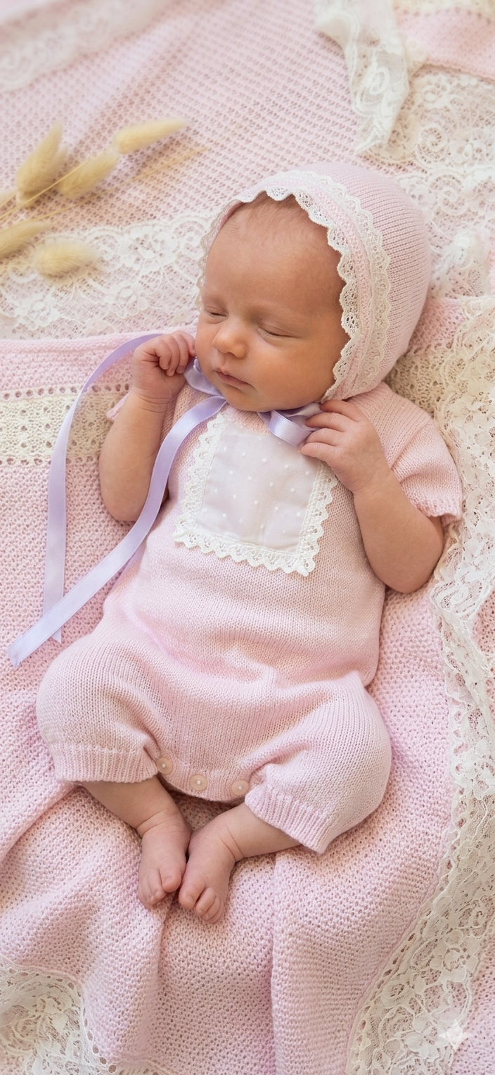 Mabel Romper - Pink Candy Floss