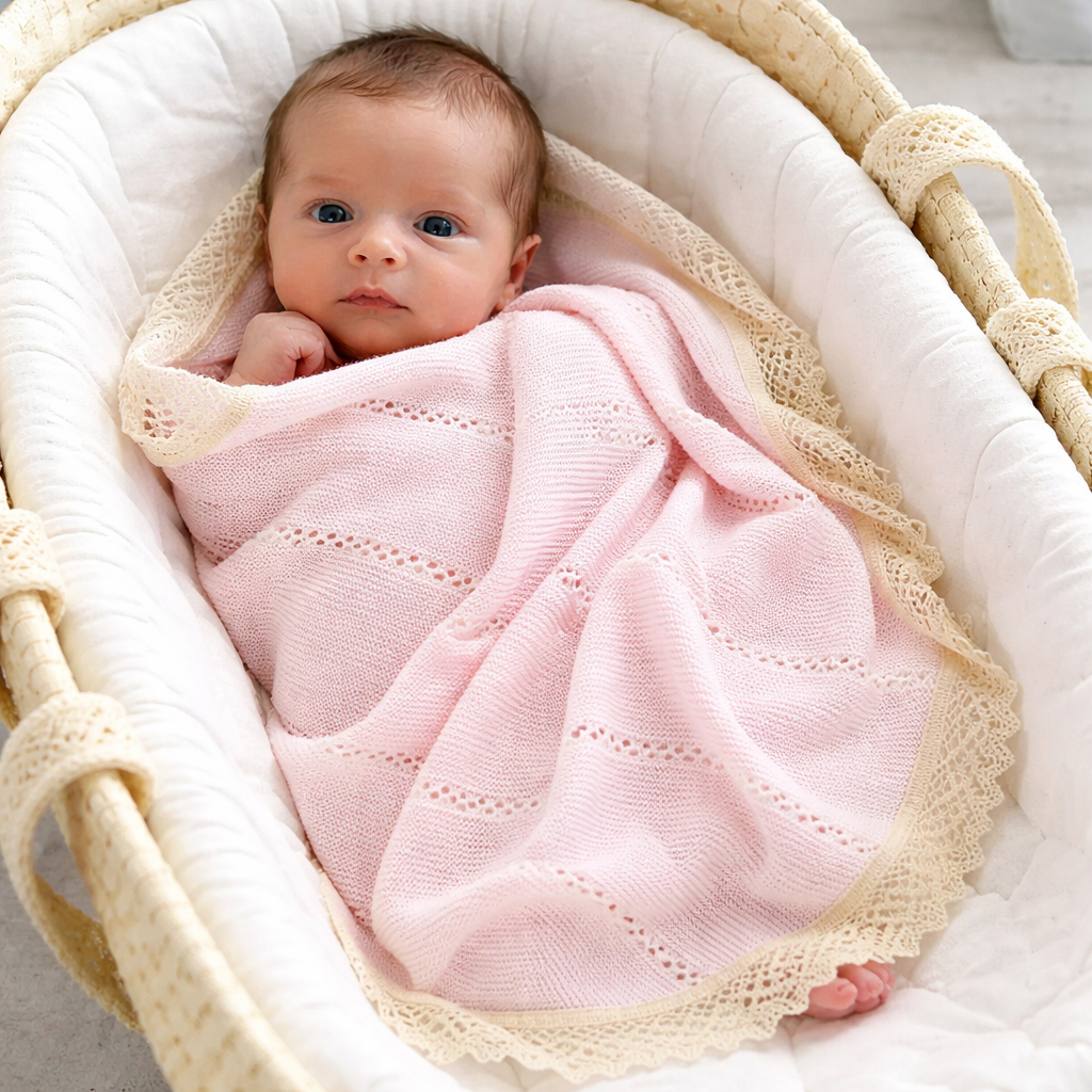 Lucia - Baby Pink Blanket