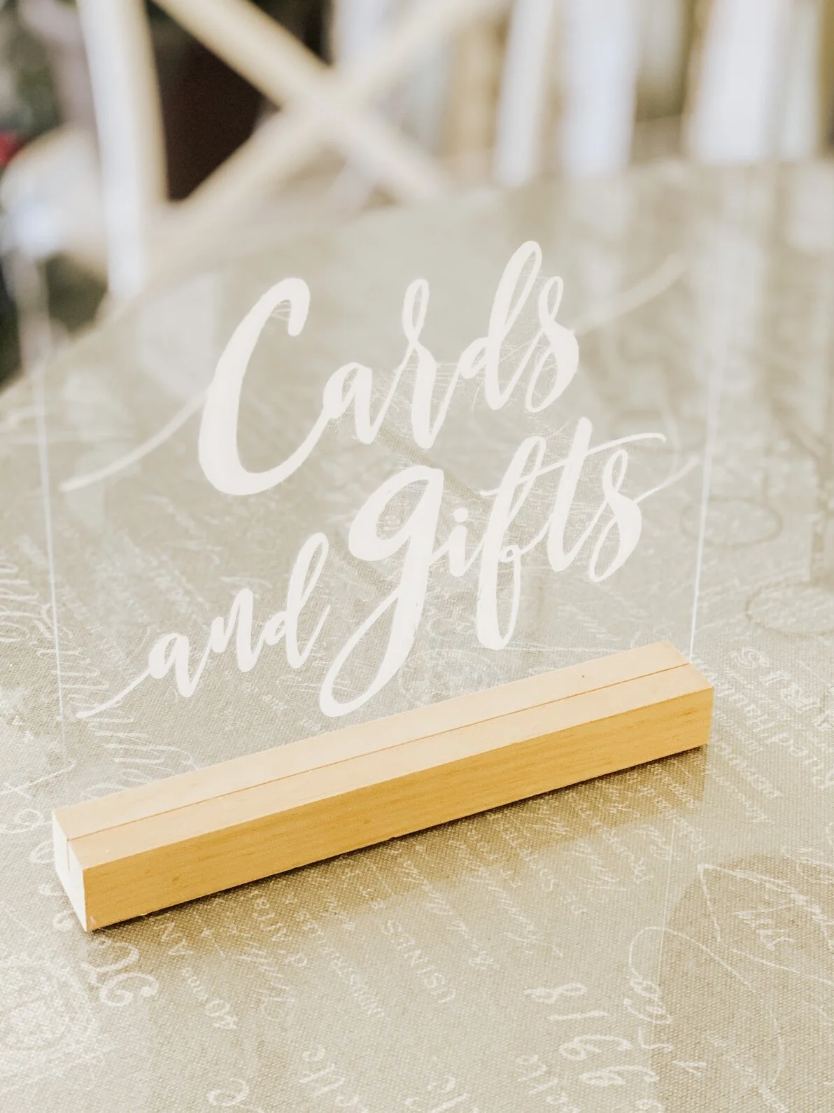 Cards & Gifts Sign Clear