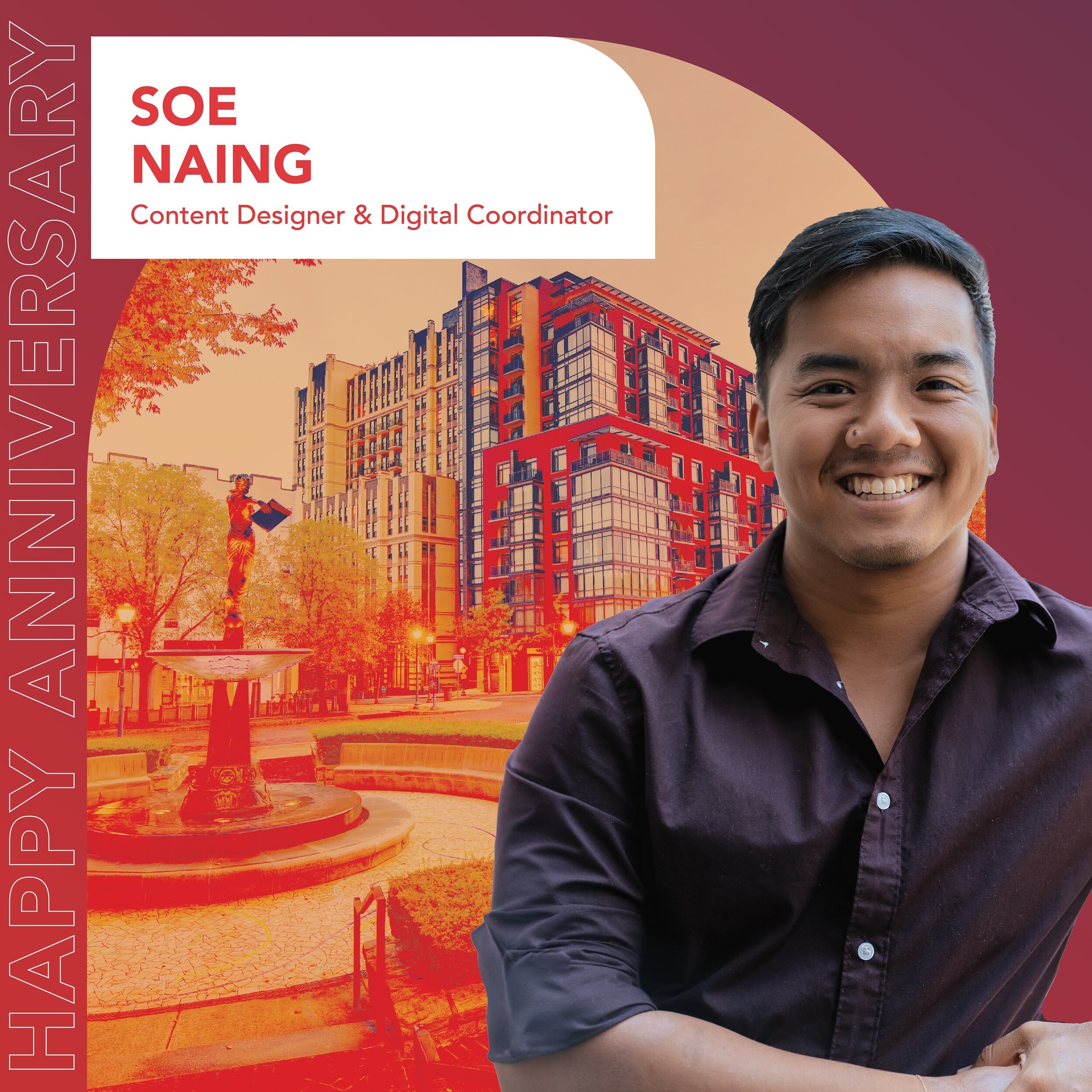 Happy one-year anniversary to #TeamLINK Content Designer and Digital Coordinator @soeso.co . Soe does so much for us at LINK, including design, writing, and digital strategy! Soe is also a coffee expert and enthusiast, often educating our team on the