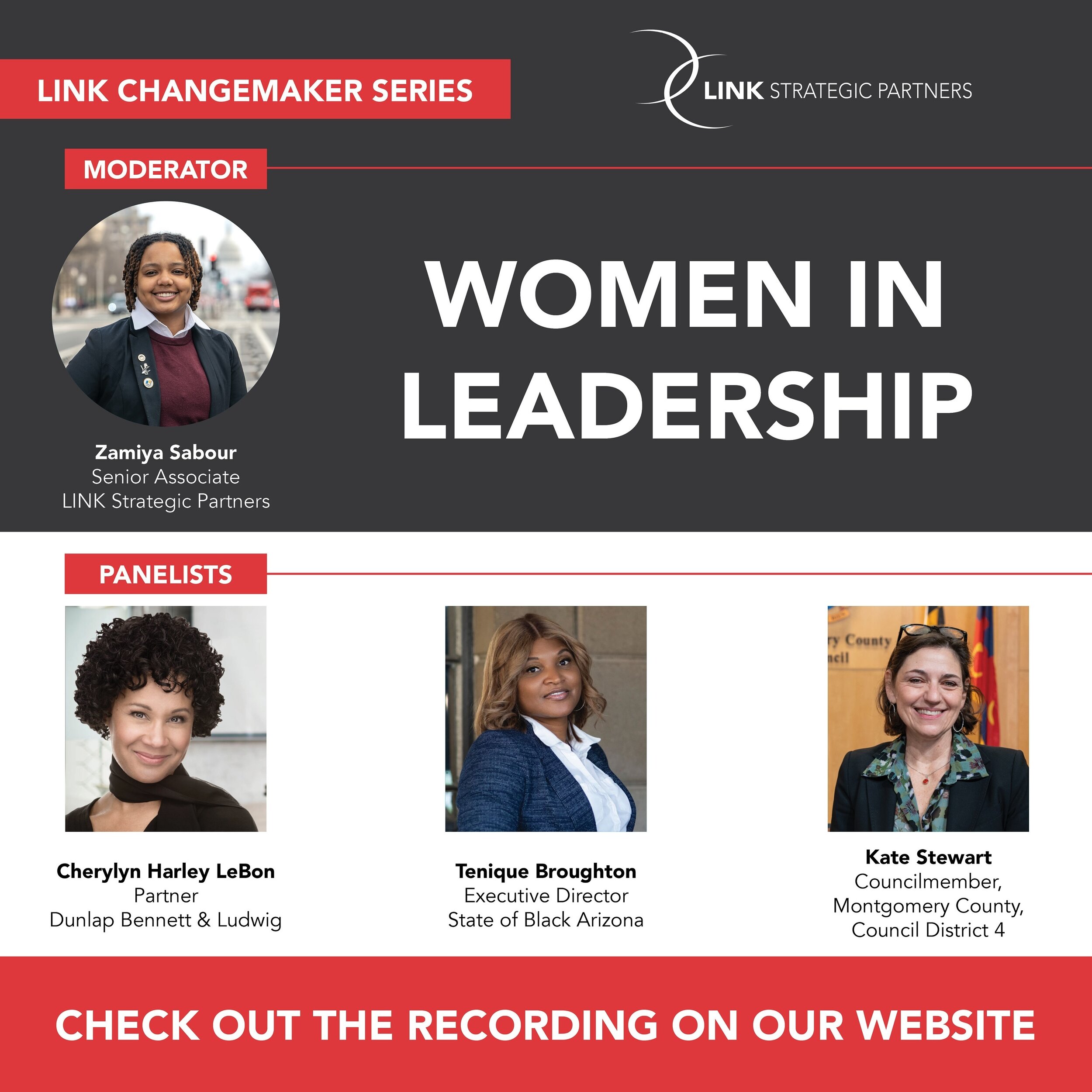 #FBF to this past November&rsquo;s Women in Leadership #LINKChangemaker panel featuring @harleylebon , @teniquab, and @cmkatestewart! Access this uplifting panel featuring women leaders across a variety of sectors, and all previous LINK Changemaker p