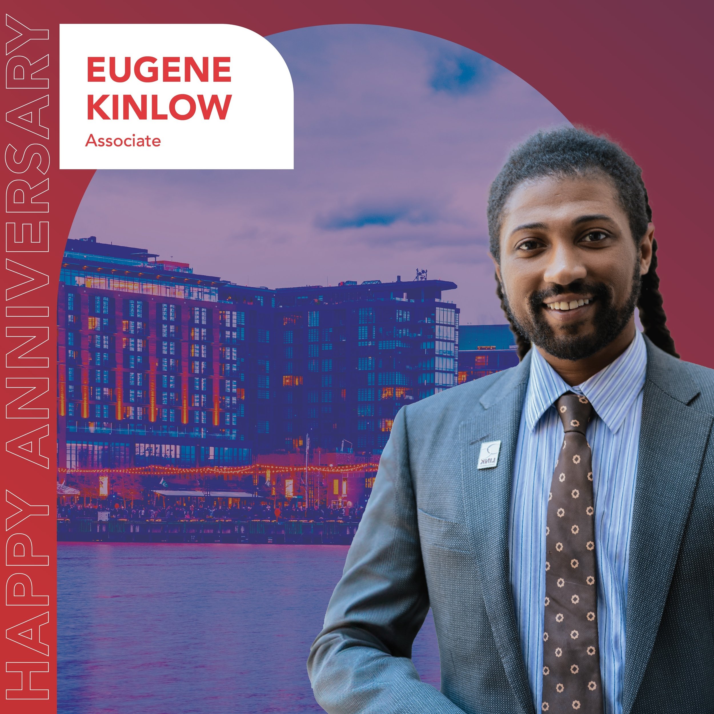 Happy two-year anniversary to our Associate and social media wizard Eugene Kinlow! Eugene is a proud DC-native who is the go-to guy for everything DC eats and new cool attractions! Thank you for the creativity you bring to #TeamLINK!