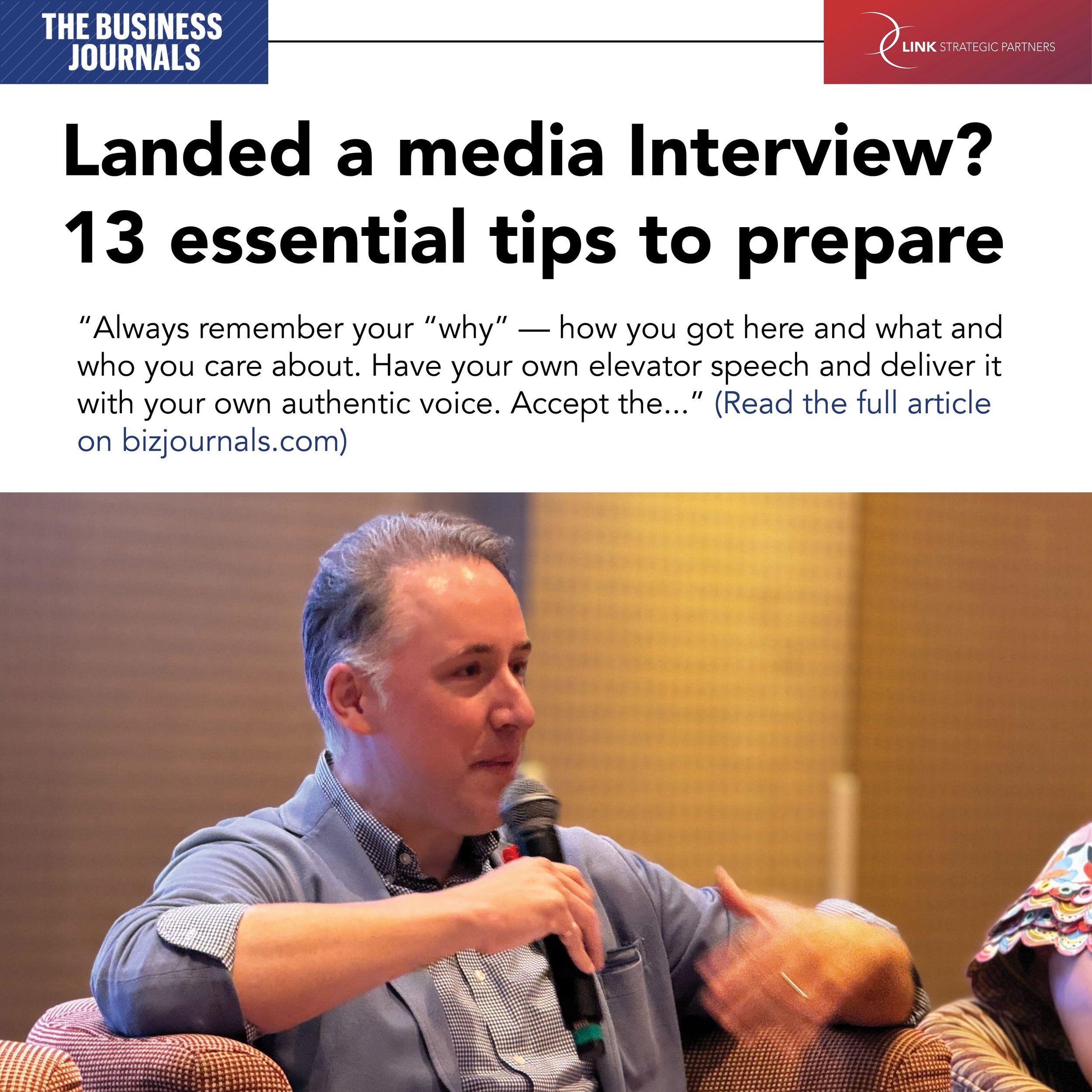 If you want to leave a strong (and good!) impression in a media interview, it&rsquo;s important to be succinct and clear. Check out advice from our President @dcmichaela in the @wbjnewsroom about how to best prepare for media interviews (and read oth