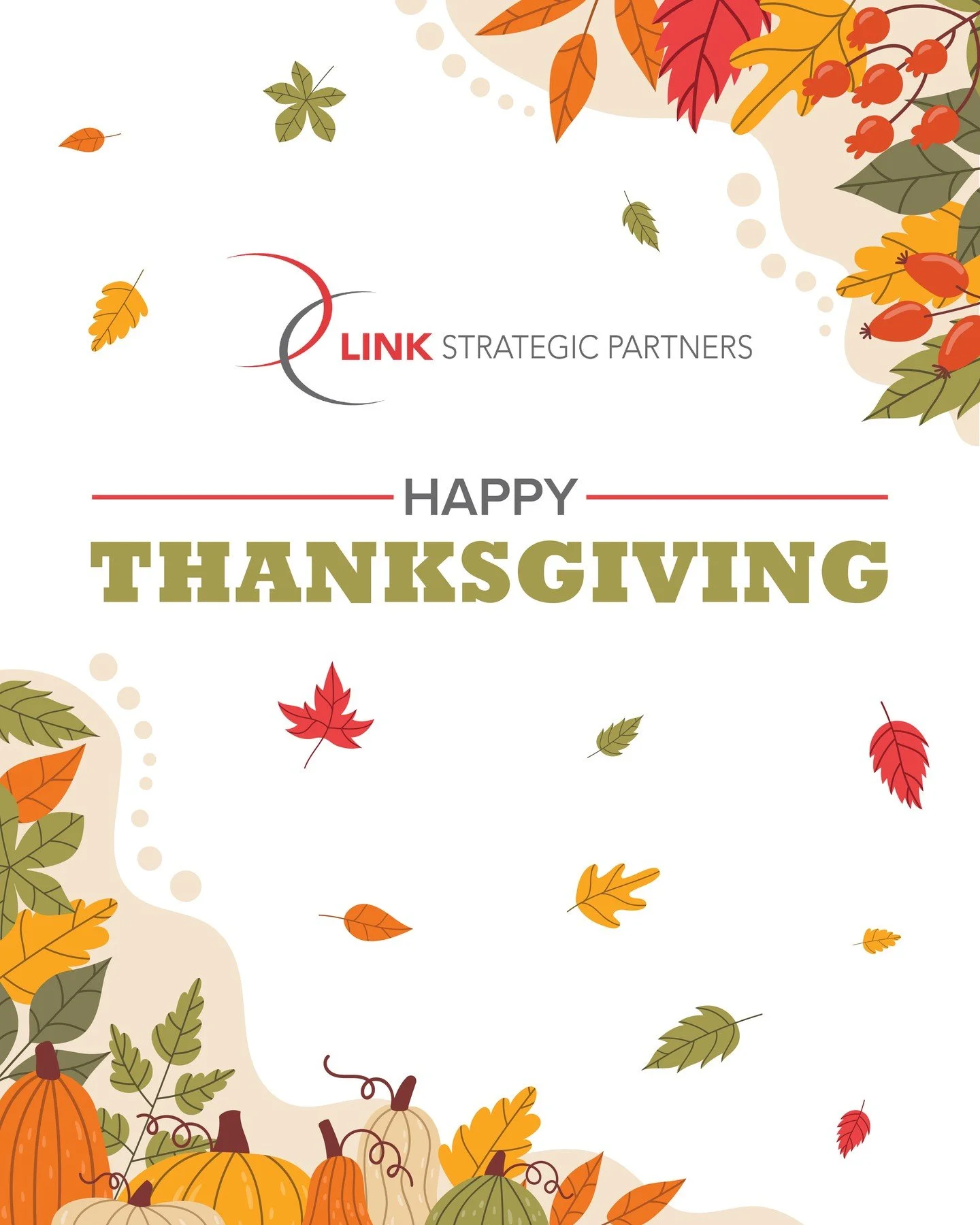 Happy Thanksgiving from #TeamLINK! Today we&rsquo;re feeling especially grateful for each other, our partners, and you. Through all of the ups and downs of this year, one thing remains constant&mdash;we are stronger together. We hope that today serve