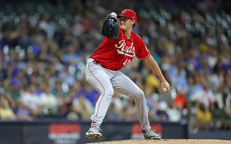 Reds pitcher Nick Lodolo about the throw the ball