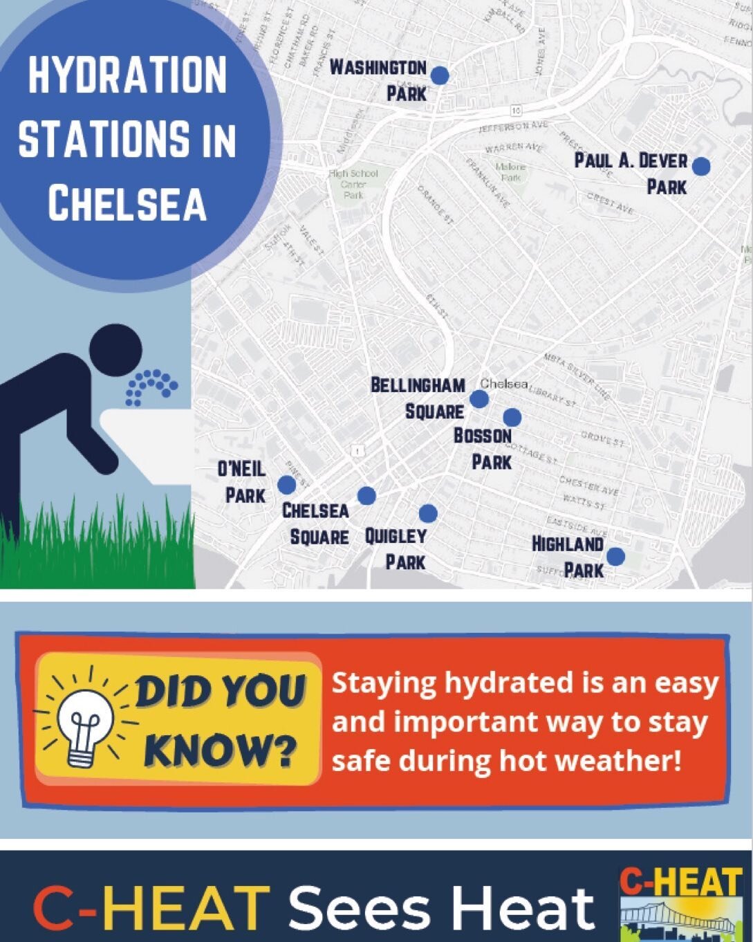Official heat emergency in the Massachusetts area: stay hydrated, Chelsea! #heatemergency #staycool #greenroots #climatechange