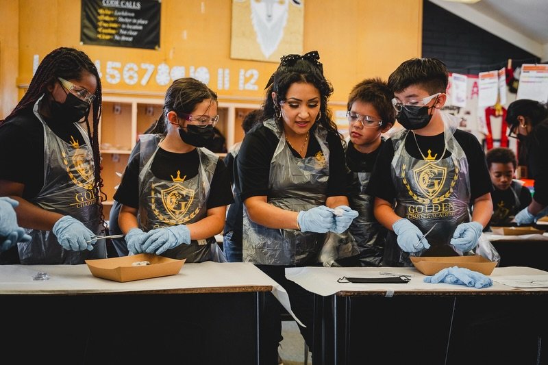 Our 4th graders recently got a hands on look at science by dissecting a cow eye! 

Scholars explored how the eye works, identified different parts of the eye, and learned how those parts help us see the world around us. Learning came to life in a way