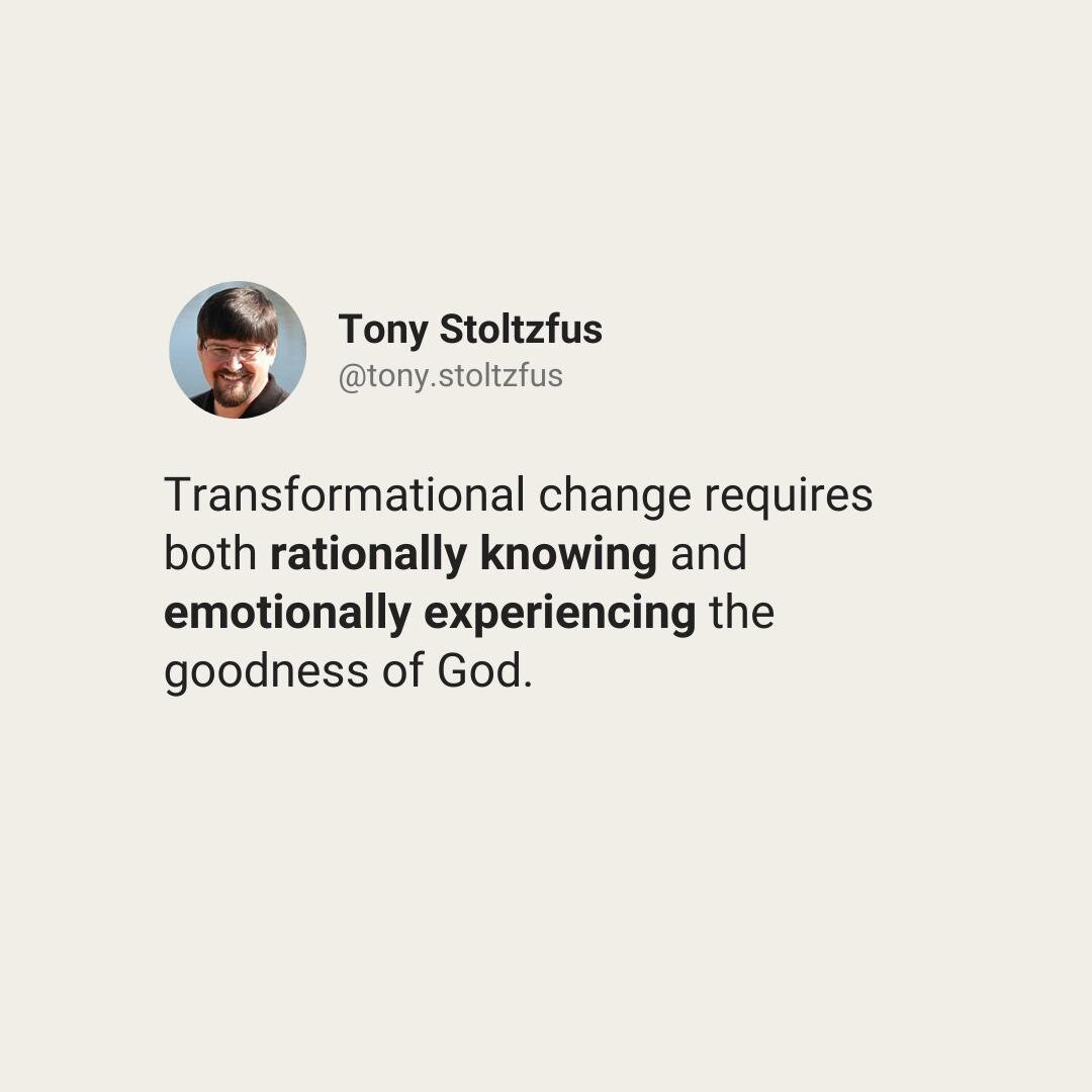 Some wisdom from my friend, Tony Stoltzfus, for your Monday morning!