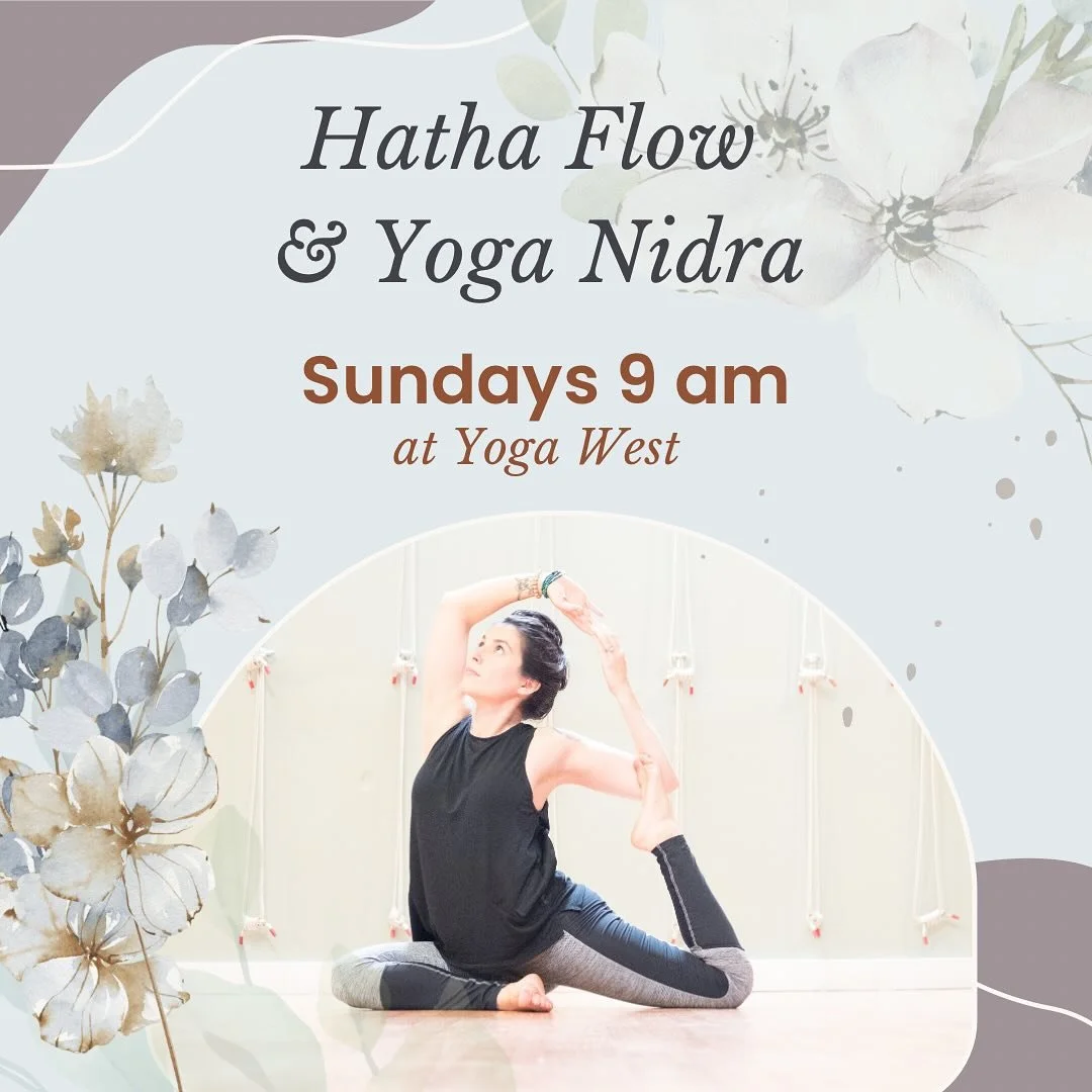 New time!! My Sunday morning class will now start at 9am and has shifted to a Hatha Flow and Yoga Nidra offering! I&rsquo;m so excited to be able to integrate my two loves - providing joyous, mindful movement and restful relaxation. Join me tomorrow 