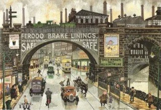 Typical George Cunningham print above. Wicker Arches Sheffield.