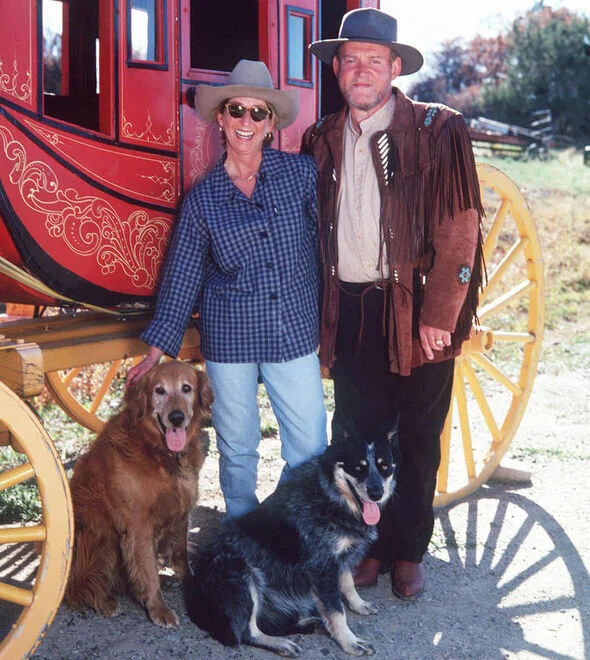 Joe and his wife Pam on his farm in Colorado where he spent the last years of his life.