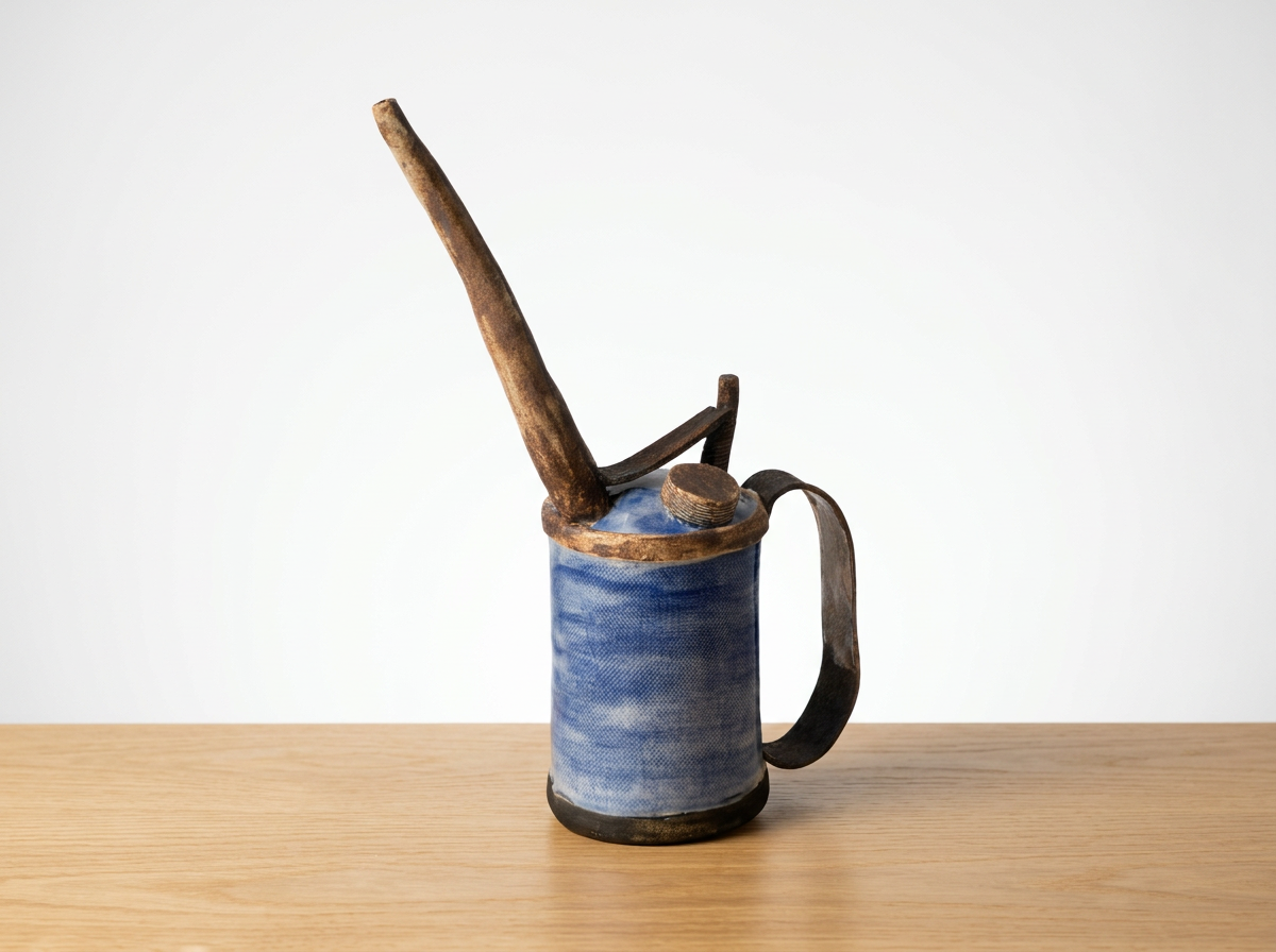 Beverly Cavagnaro - Light Blue Oil Can with Handle