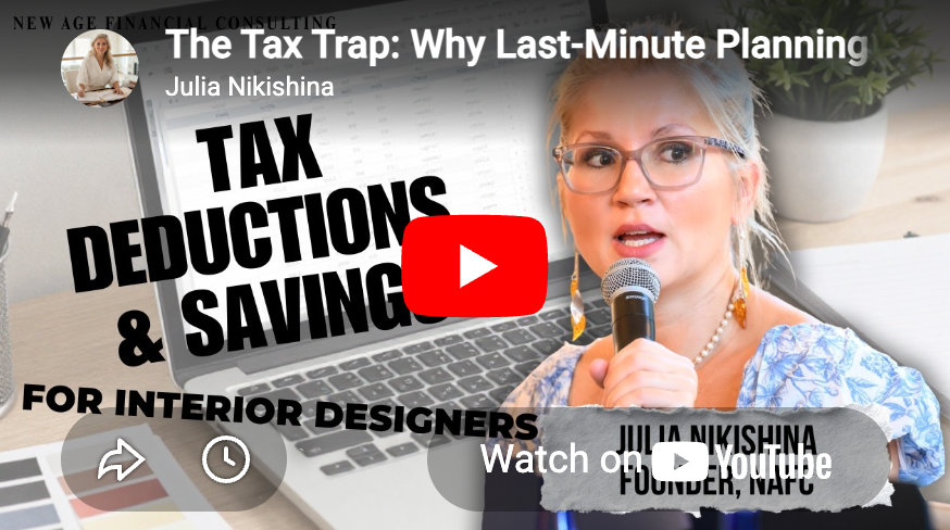 The Tax Trap: Why Last-Minute Planning Costs Designers Thousands in Savings