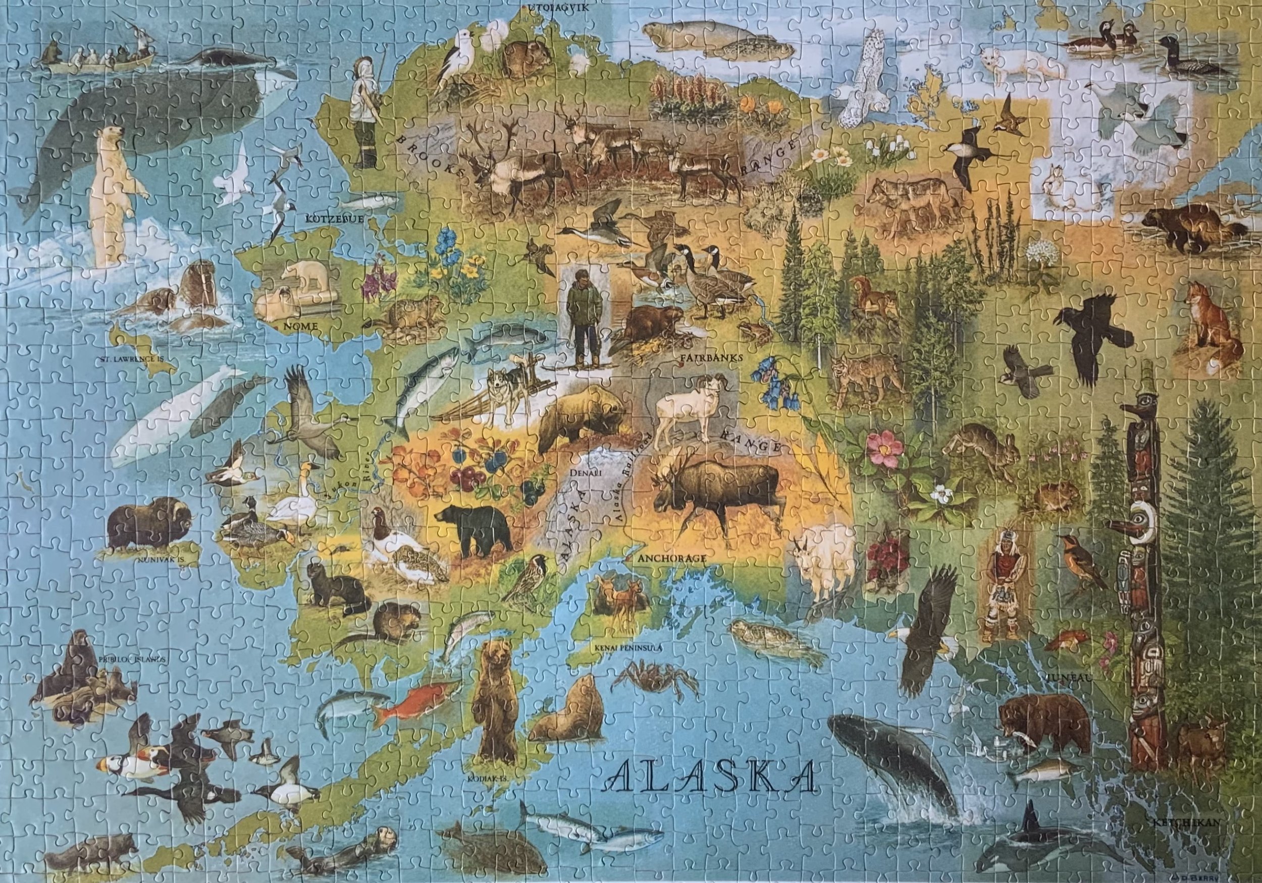 WDB Alaska Fauna and Flora Map Puzzle
