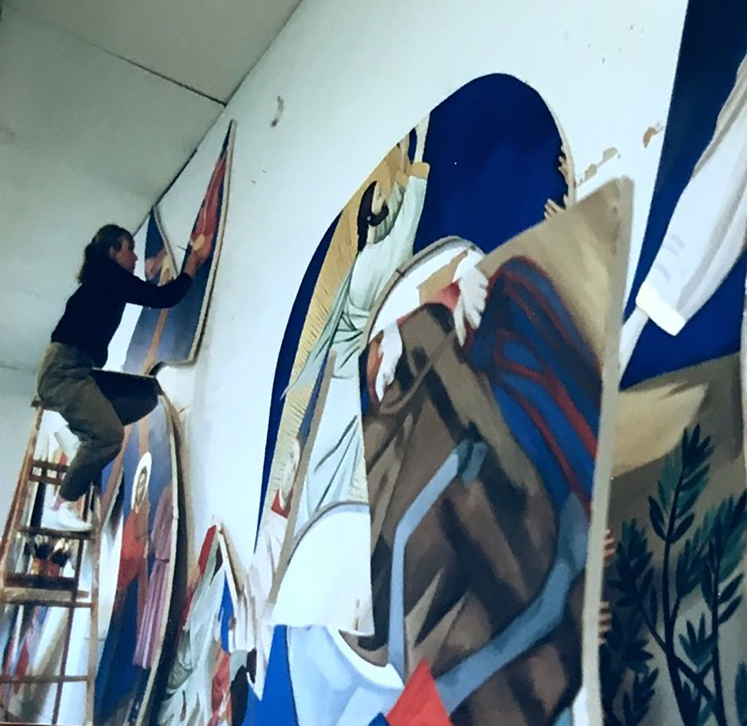 Around 1985 I made a series of paintings based on Giotto's Arena Chapel for the Williams College Museum. It took me every waking minute for 18 months. It was a challenge to my carpenter, who made the shaped stretchers, and to the machine shop behind 