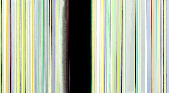 "Gate," 40 inches x 72 inches, oil on canvas, © 2018 Leslie Parke