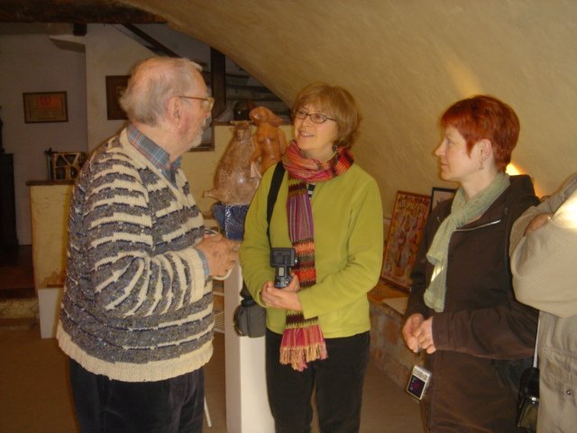 Derval another important ceramic artist in Vallauris. He showed us some photographed of the costumes they made with Picasso for parades in town. 