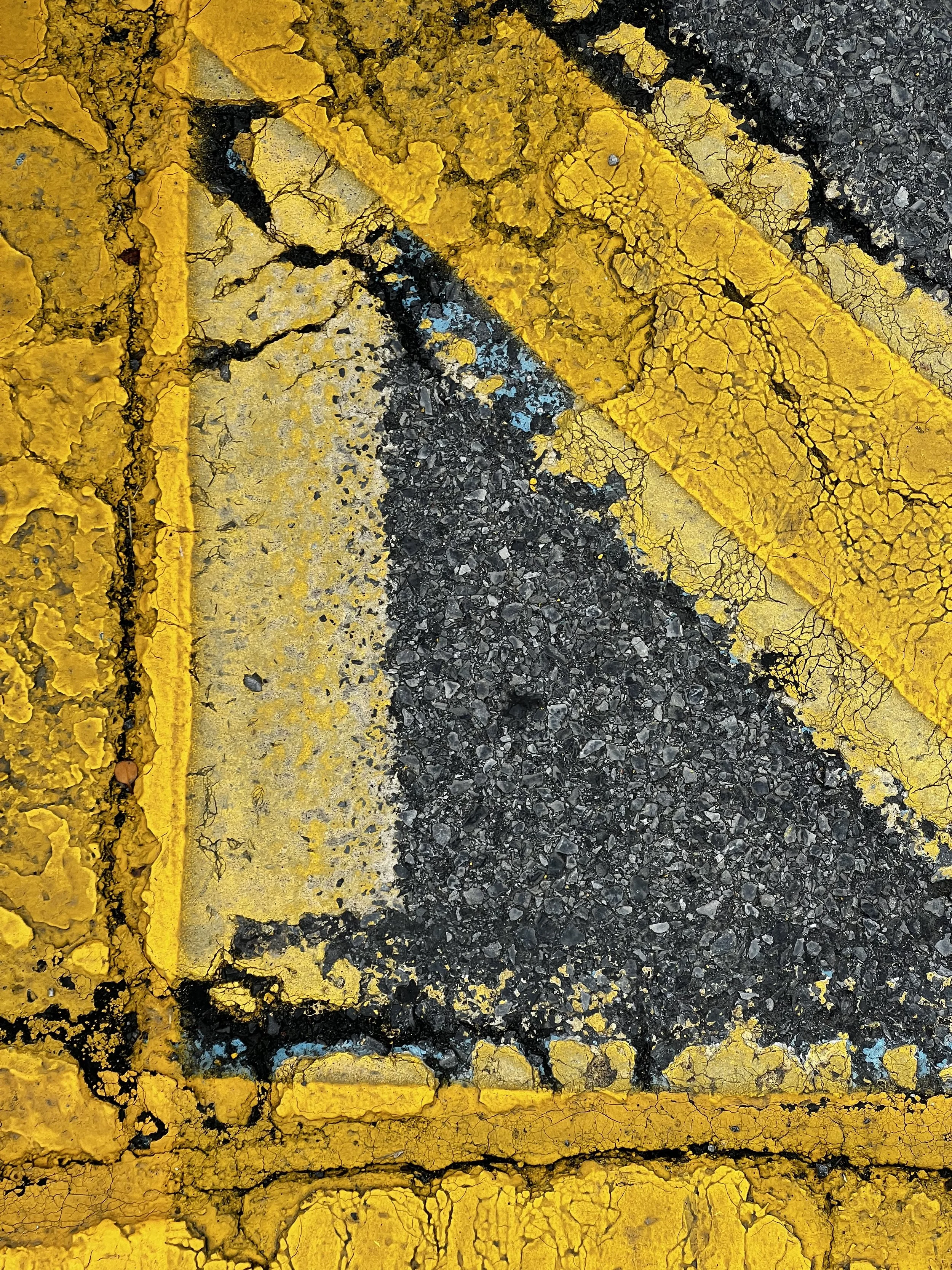 I am very enamored of road paint. I often thought that if I weren't a painter I would lay macadam. 