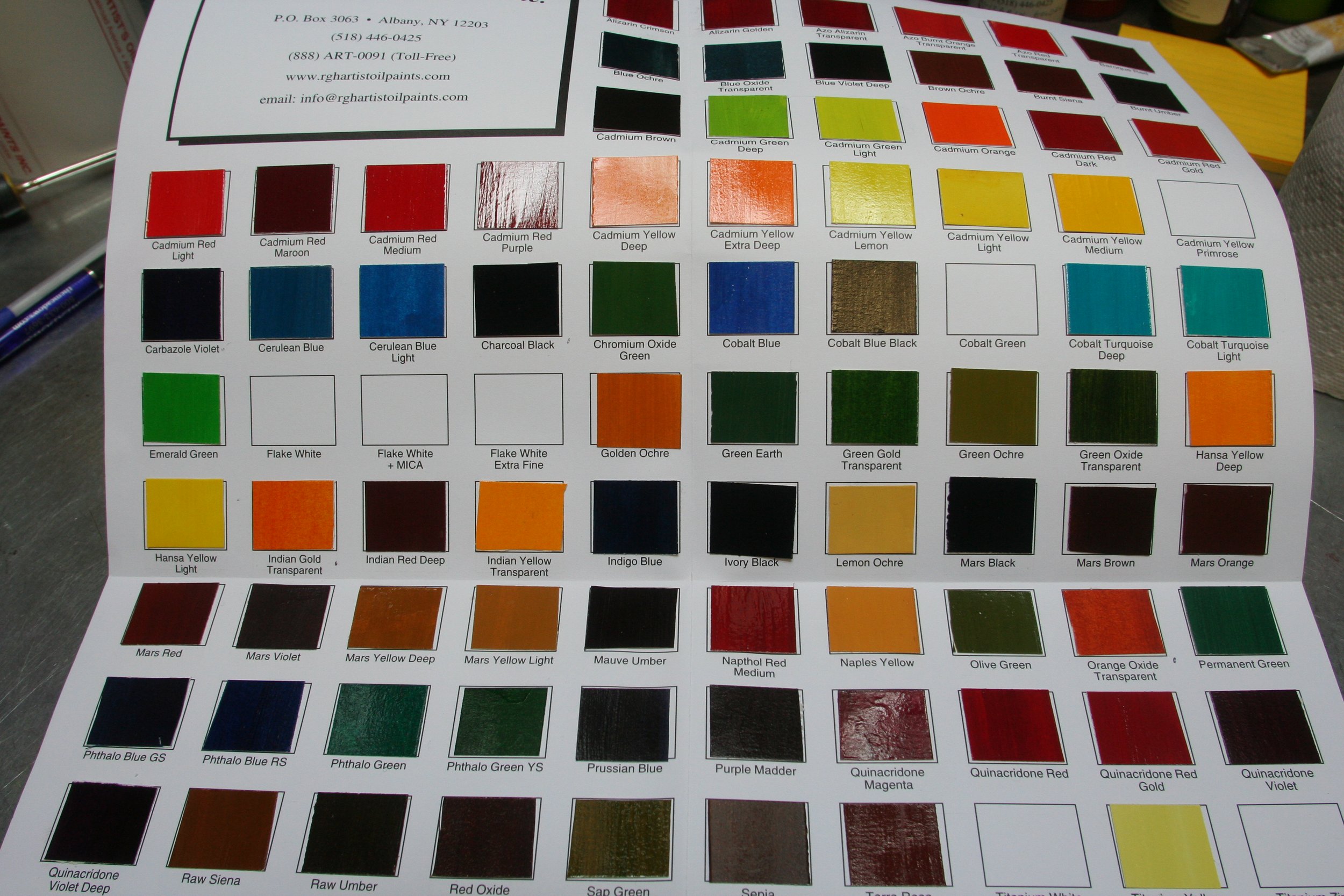 I love paint charts. This one is from a local paint maker - RGH Paints in Albany. Love Rolf's paints. 