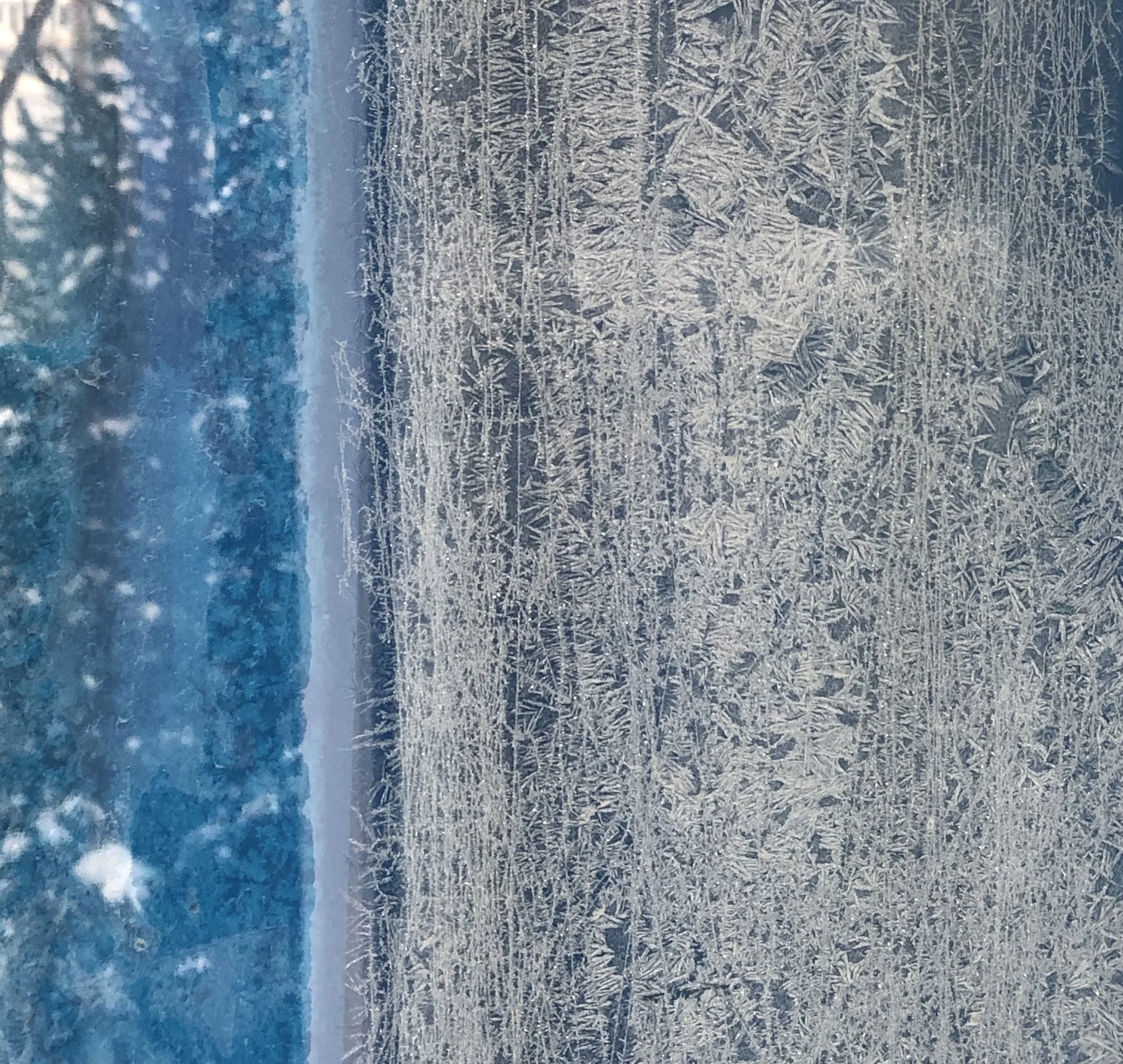 Stripes of frost.