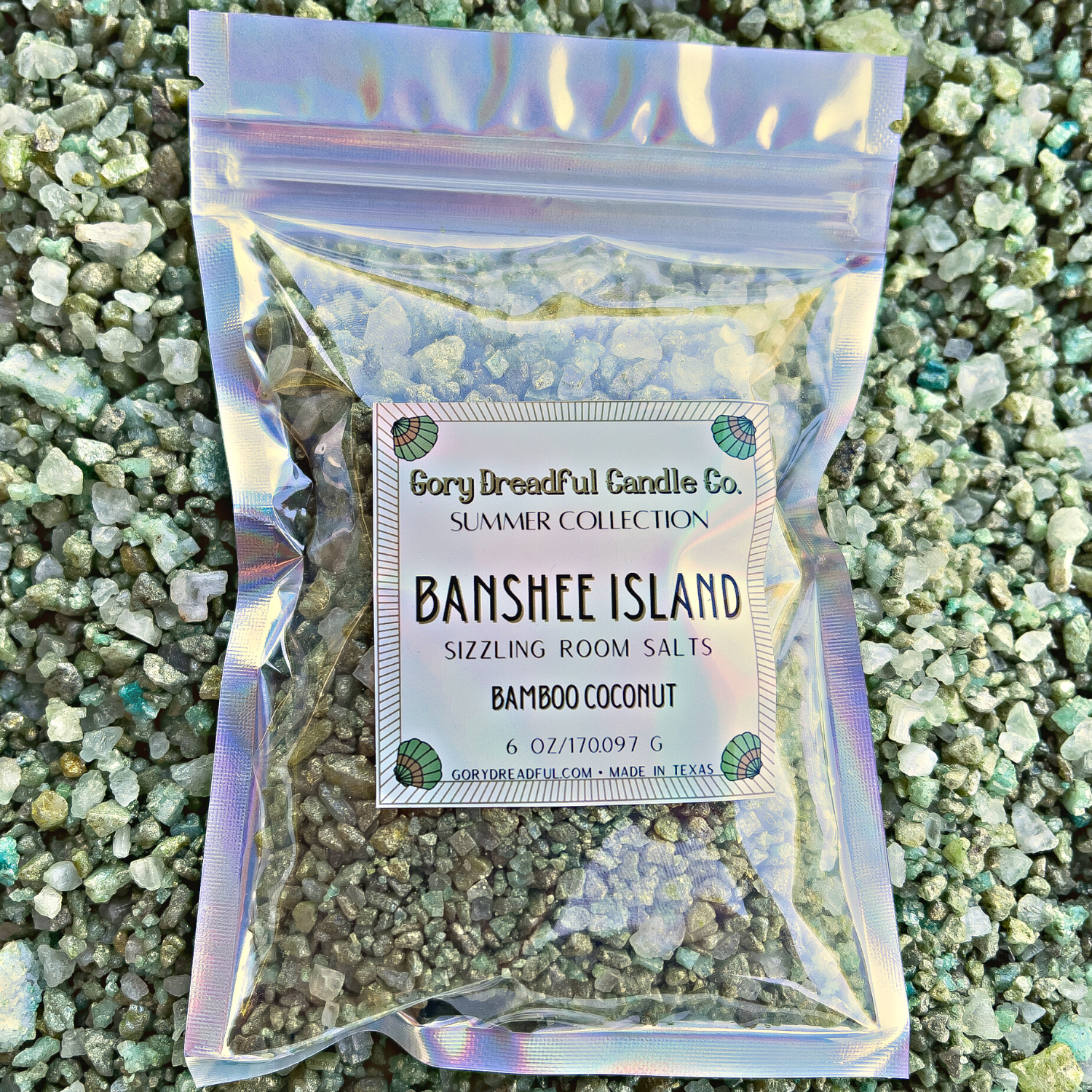 BANSHEE ISLAND Sizzling Room Salt Crystal Potpourri: Bamboo & Coconut Scent