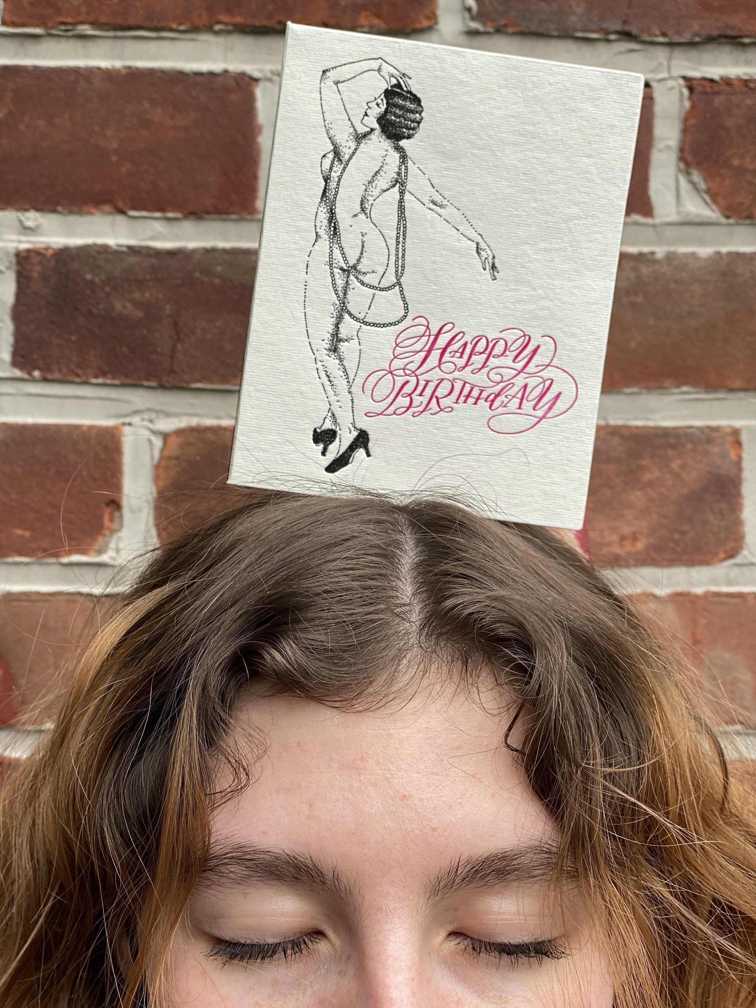 Happy Birthday - Lady with Pearls Card