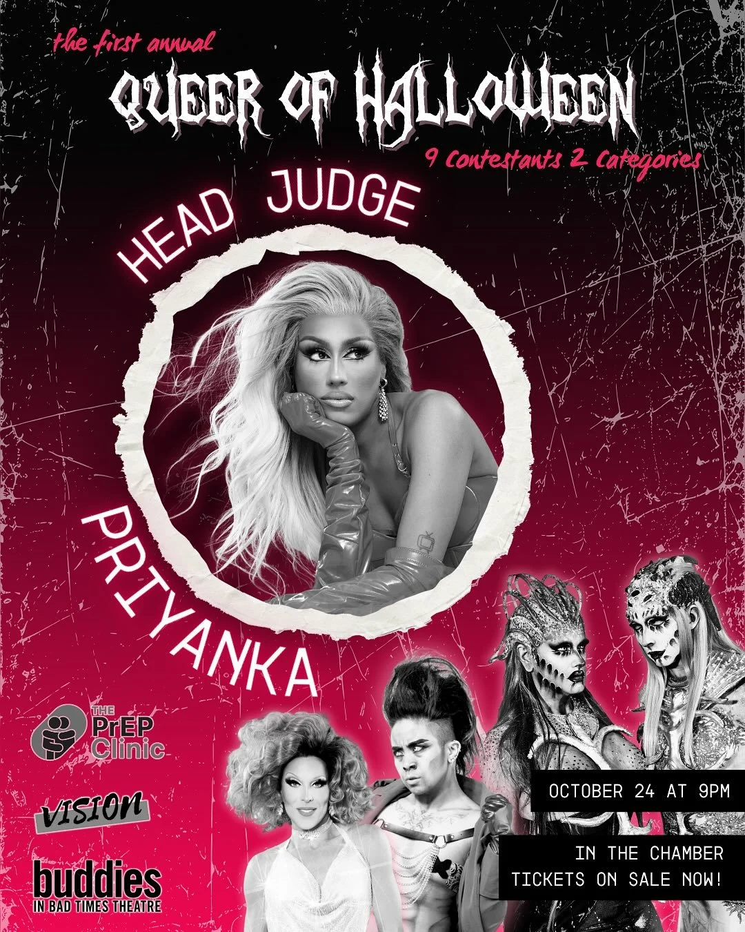 WHAT’S HER NAME? PRIYANKA is our HEAD JUDGE of the 1st Annual Queer of Halloween Pageant! 
Our hometown popstar diva icon is back in town “resting” and decided she wanted to judge all of you! Don’t forget Priyanka DID win Que