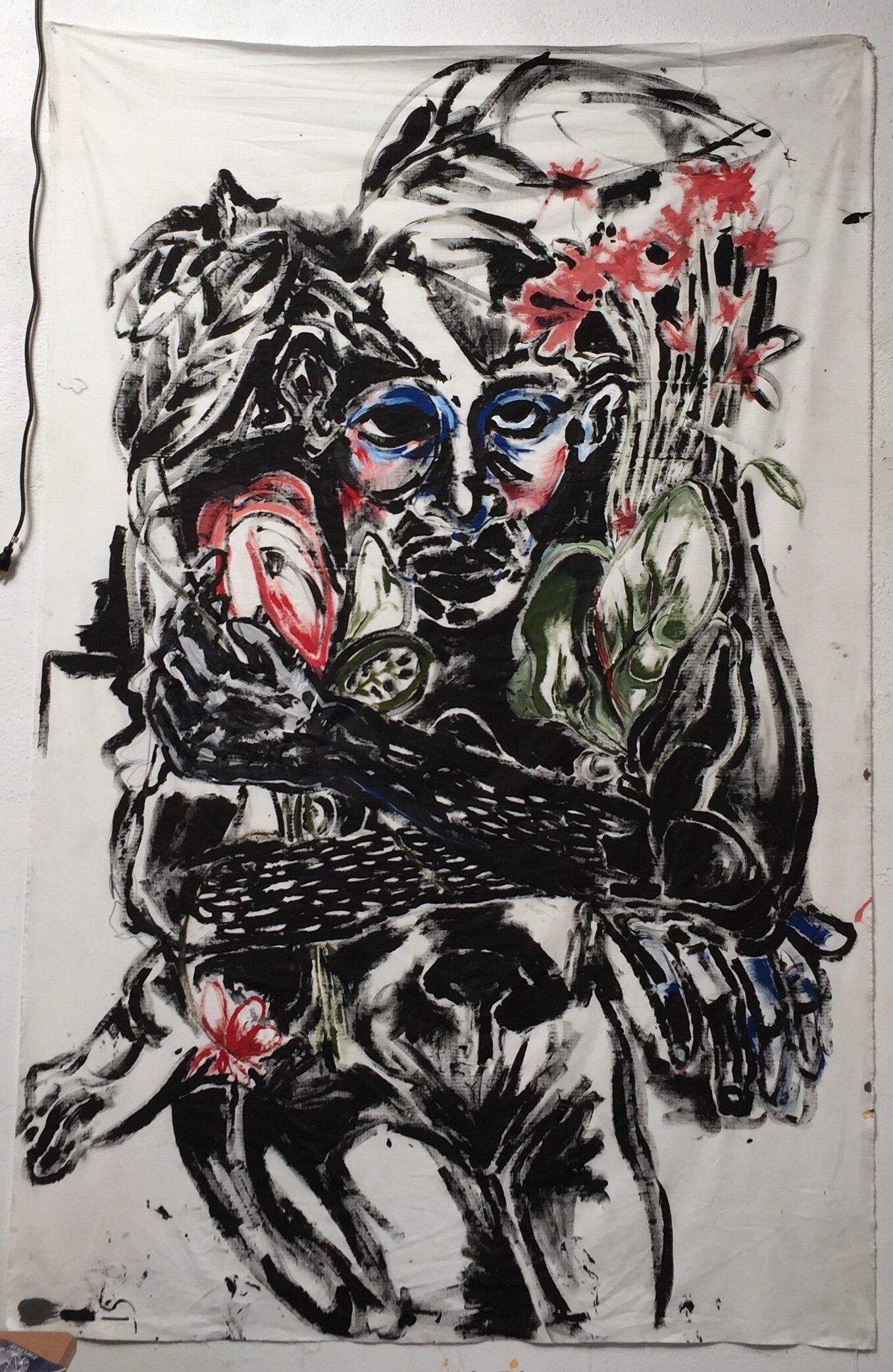 Arrangements
60 1/2 x 92
Acrylic, Ink on fabric
Cheyann Washington