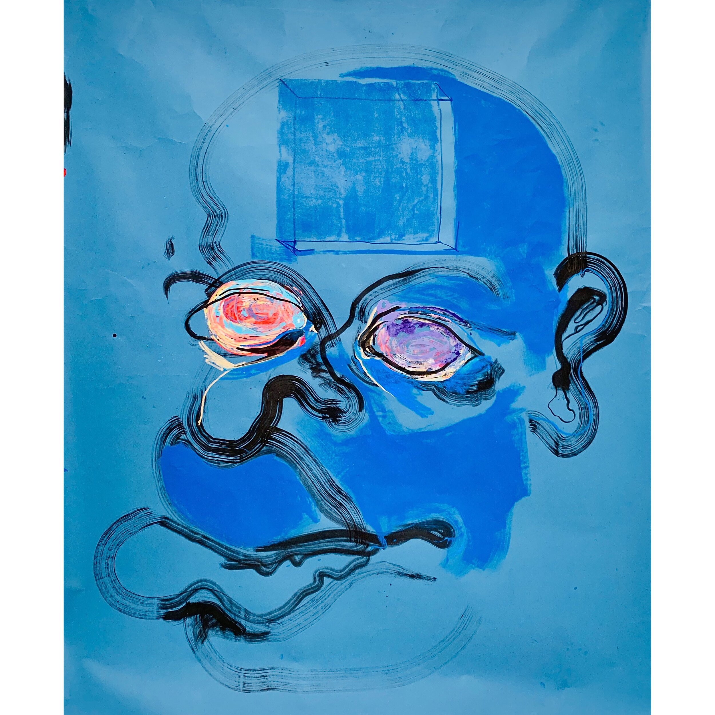 mix media eyes
Acrylic, Ink & Oil Pastels on blue paper
7ft x 8ft
Cheyann Washington