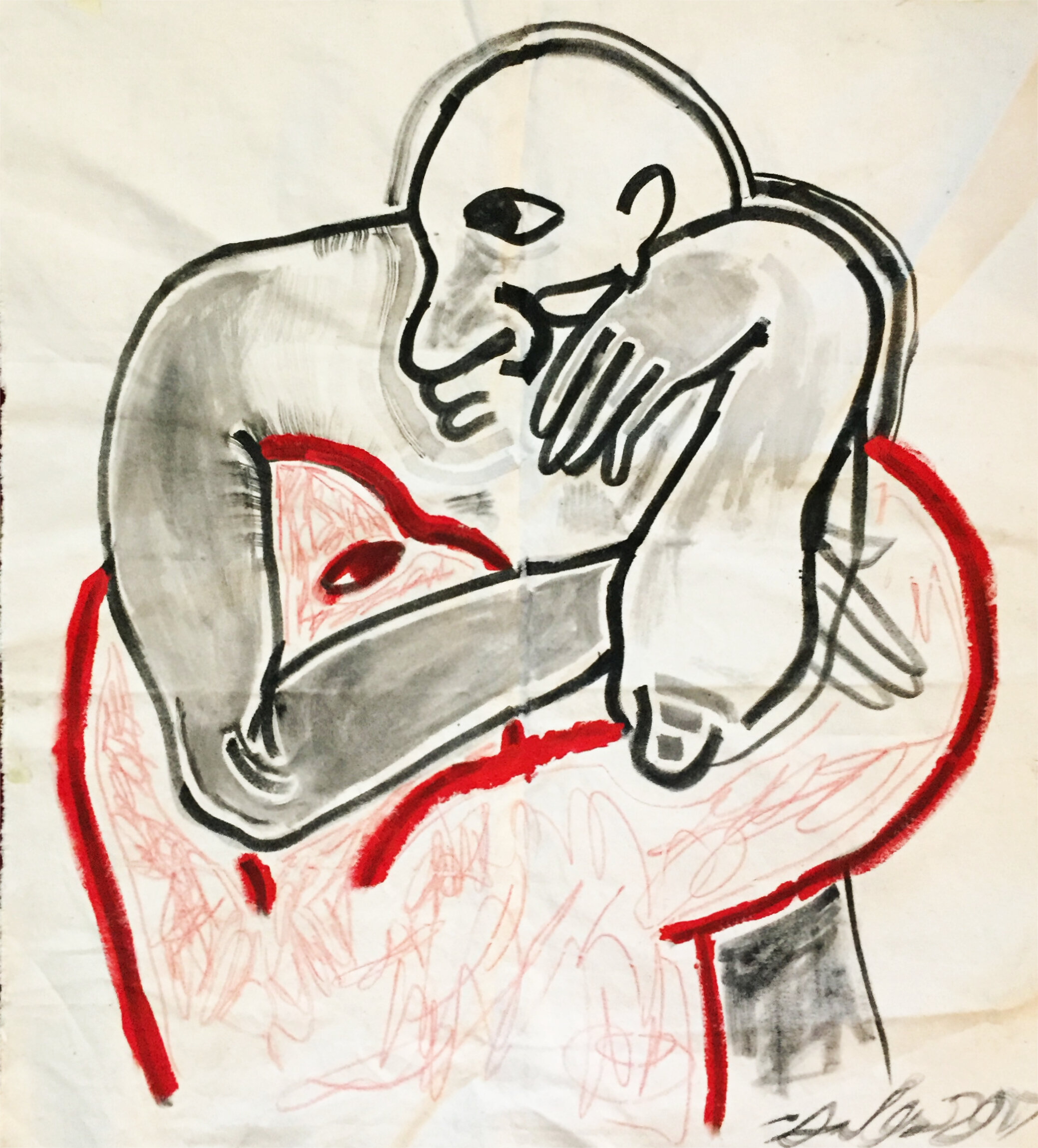 Together
24x 25
Ink & acrylic on raw unstretched canvas
Cheyann Washington