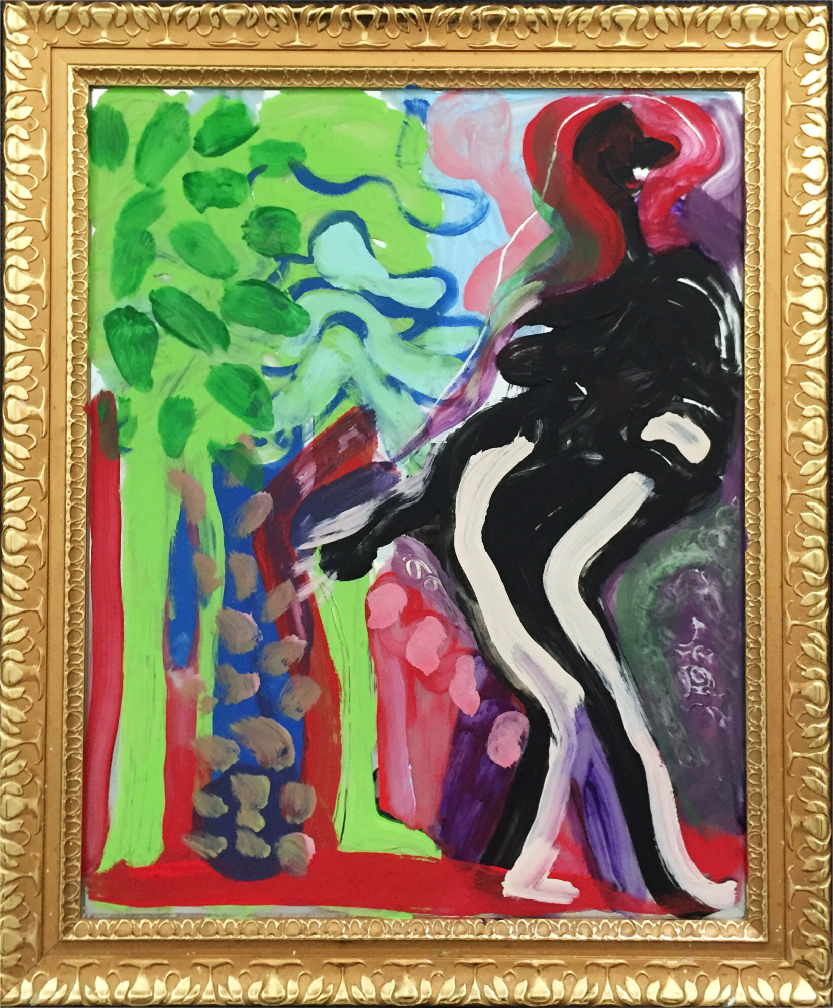 acrylic on mirror