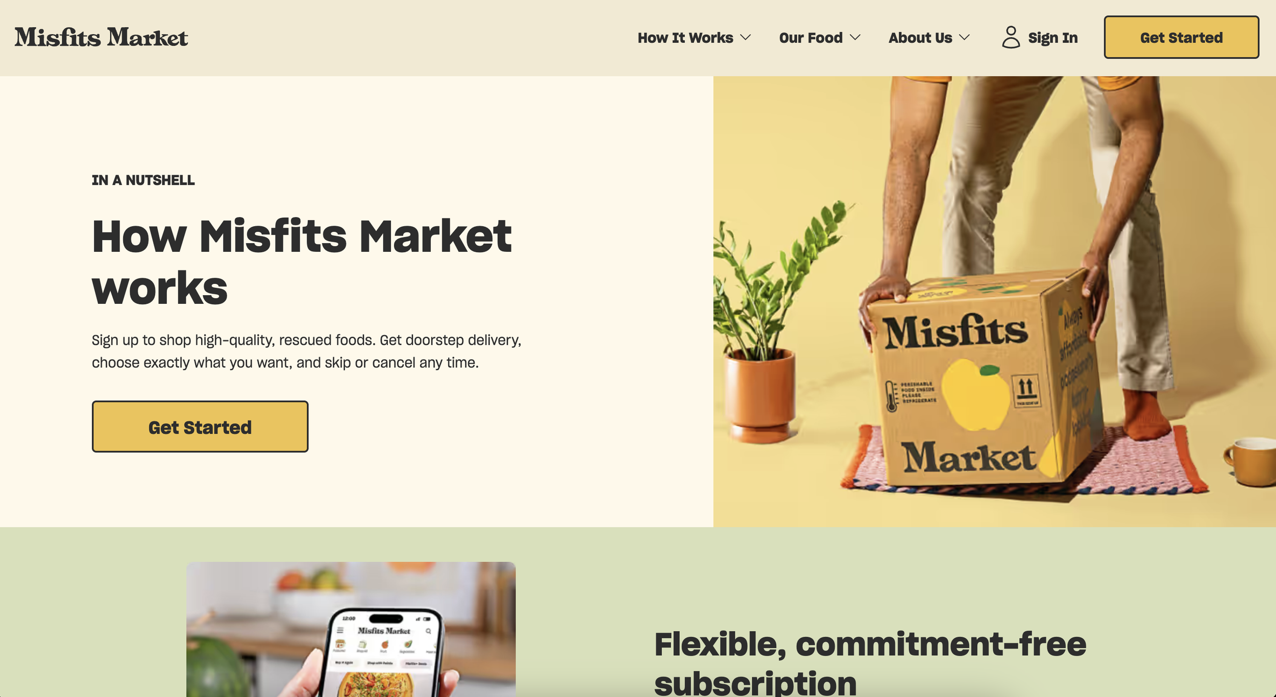 Misfits Market "How It Works" page