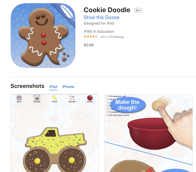 COOKIE DOODLE iPAD app