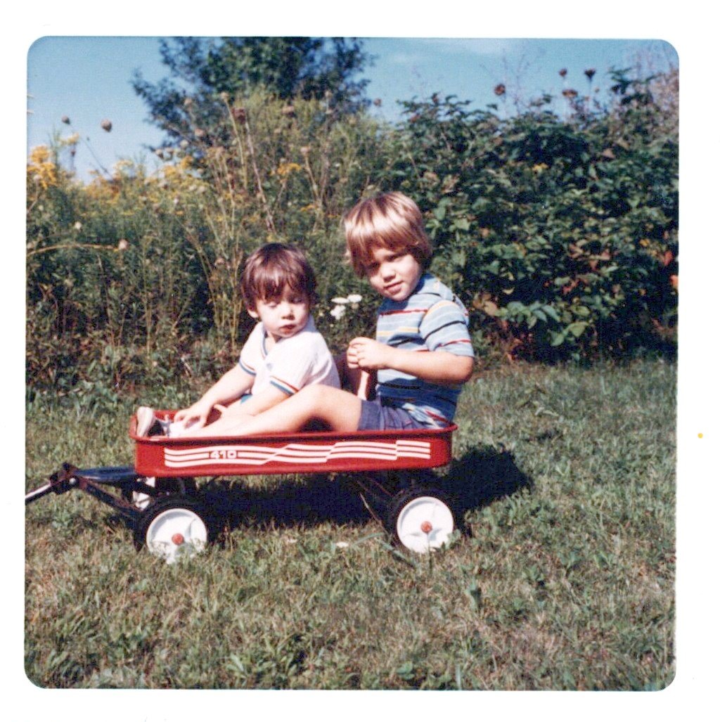 MATT with brother AT 3 YRS