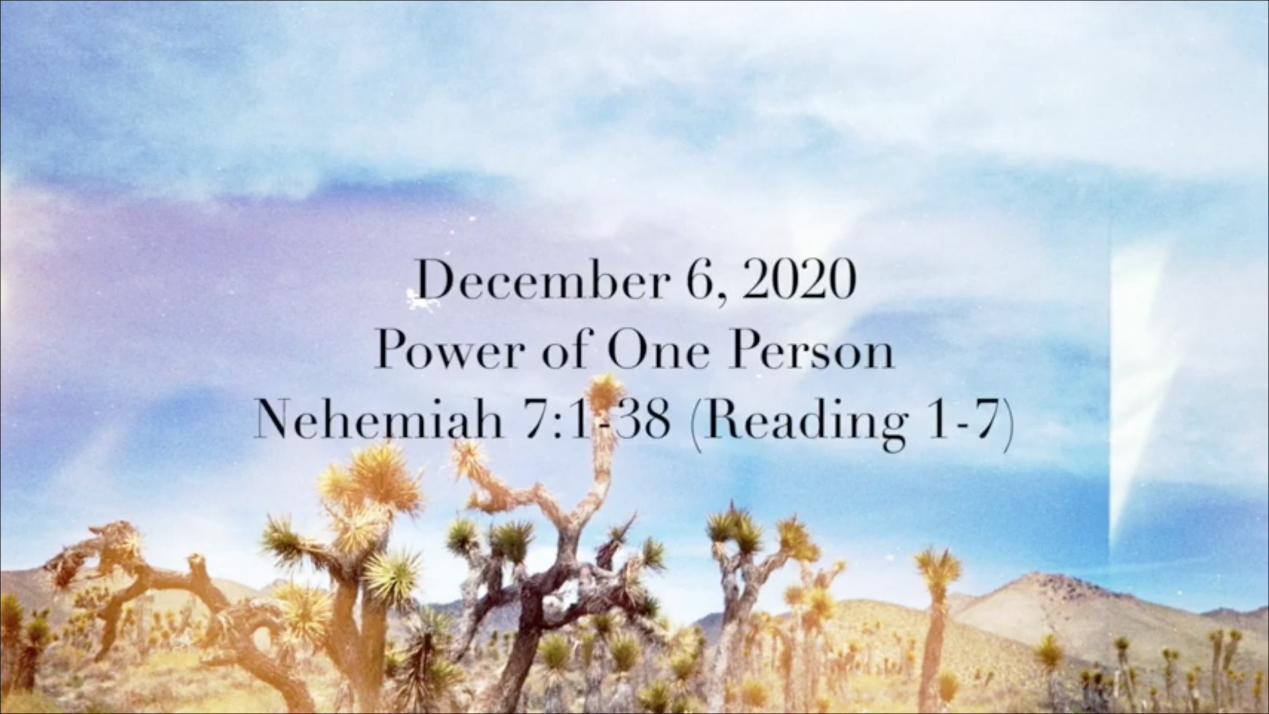 Pulpit Summary 12.06.2020