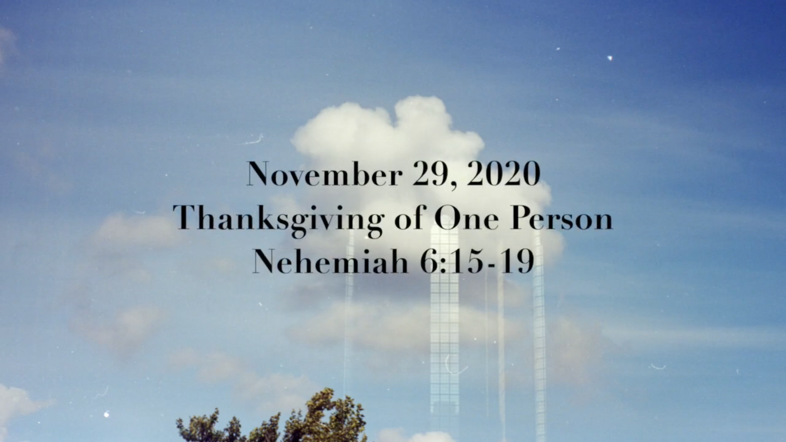 Pulpit Summary 12.29.2020