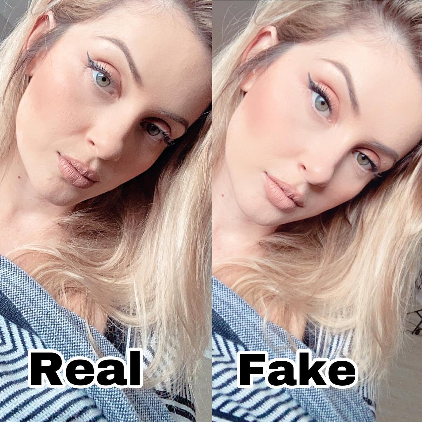 These filters are going too far 🤨 
⁣
Esses⁣ filtros est&atilde;o indo longe demais 🧐
⁣
#instagramvsreality #reality #beforeandafter #filters #dontbelieveeverythingyousee