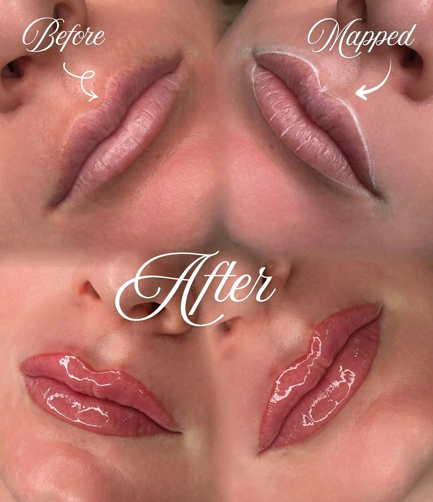 From bare to blushed! 💋

Let&rsquo;s take a little journey through the lip blush process - step by step!

1️⃣ Before: Here&rsquo;s my client&rsquo;s natural lips &mdash; beautiful as they are! This gives me the perfect canvas to assess the new tone,