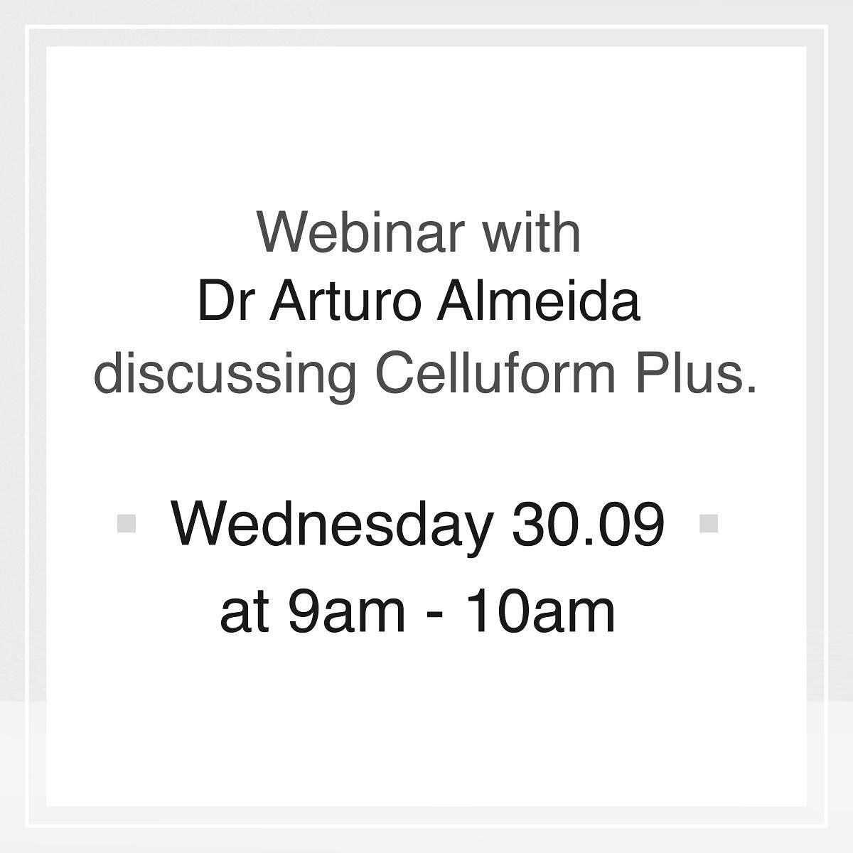 Join this upcoming webinar with @docarzur discussing his experience and knowledge about Celluform Plus #DrArturoAlmedia #celluformplus #deoxycholicacid #amedicauk Send us your email and we&rsquo;ll send you the link invite!
