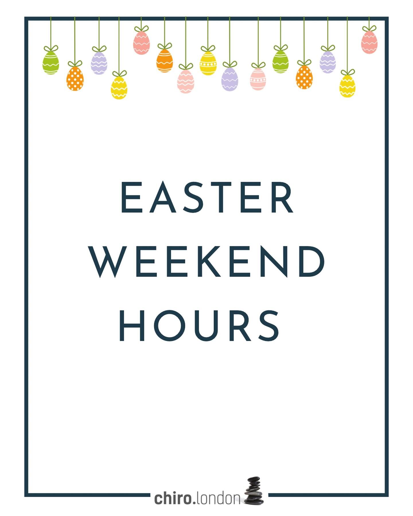 Easter weekend is approaching. 🐣 

Swipe to find your clinic&rsquo;s Easter hours. ➡️