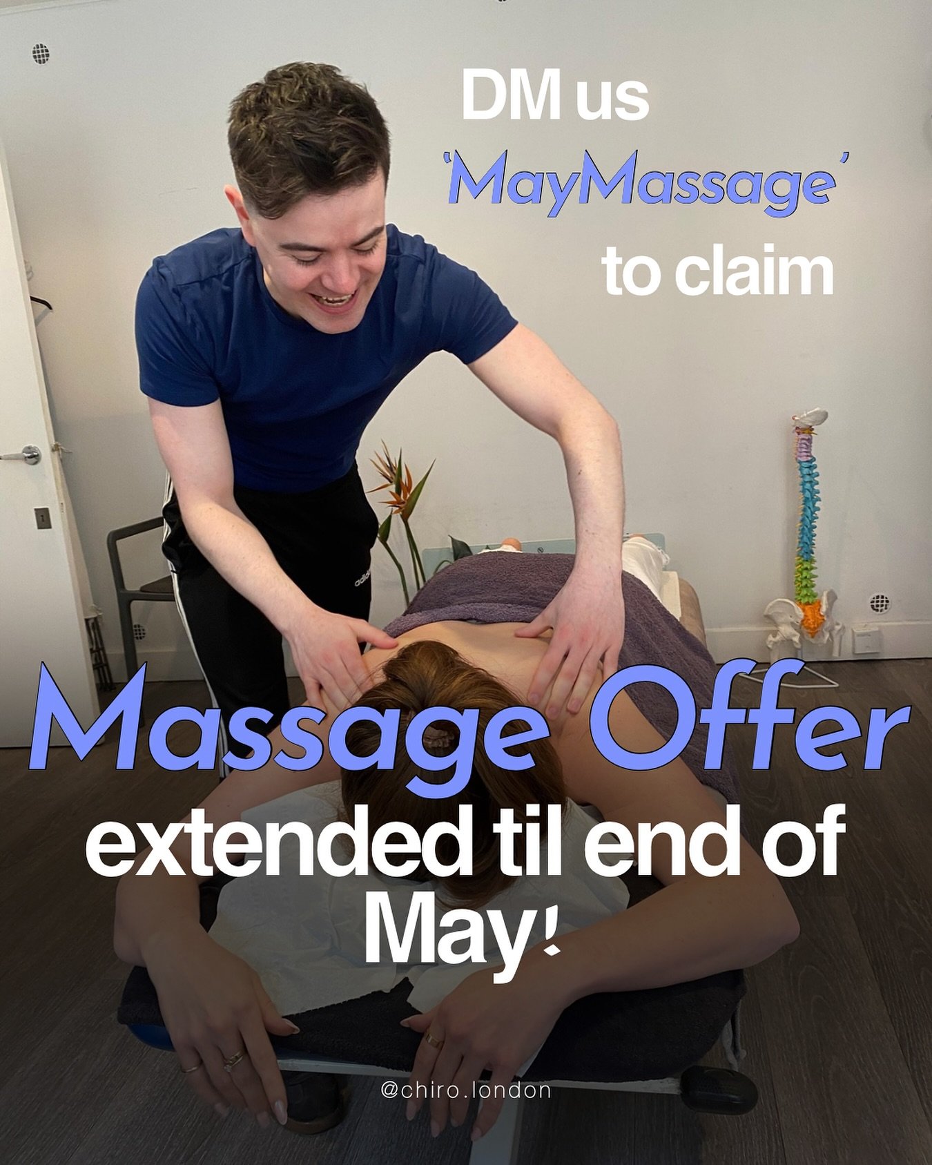 Spring is in the air and we&rsquo;re feeling generous. 

Which is why we&rsquo;ve extended our massage offer by another month! 

Simply DM us &ldquo;MayMassage&rdquo; to hear our exciting offer. 💆🏻&zwj;♂️

Oh and while we&rsquo;re at it, there&rsqu