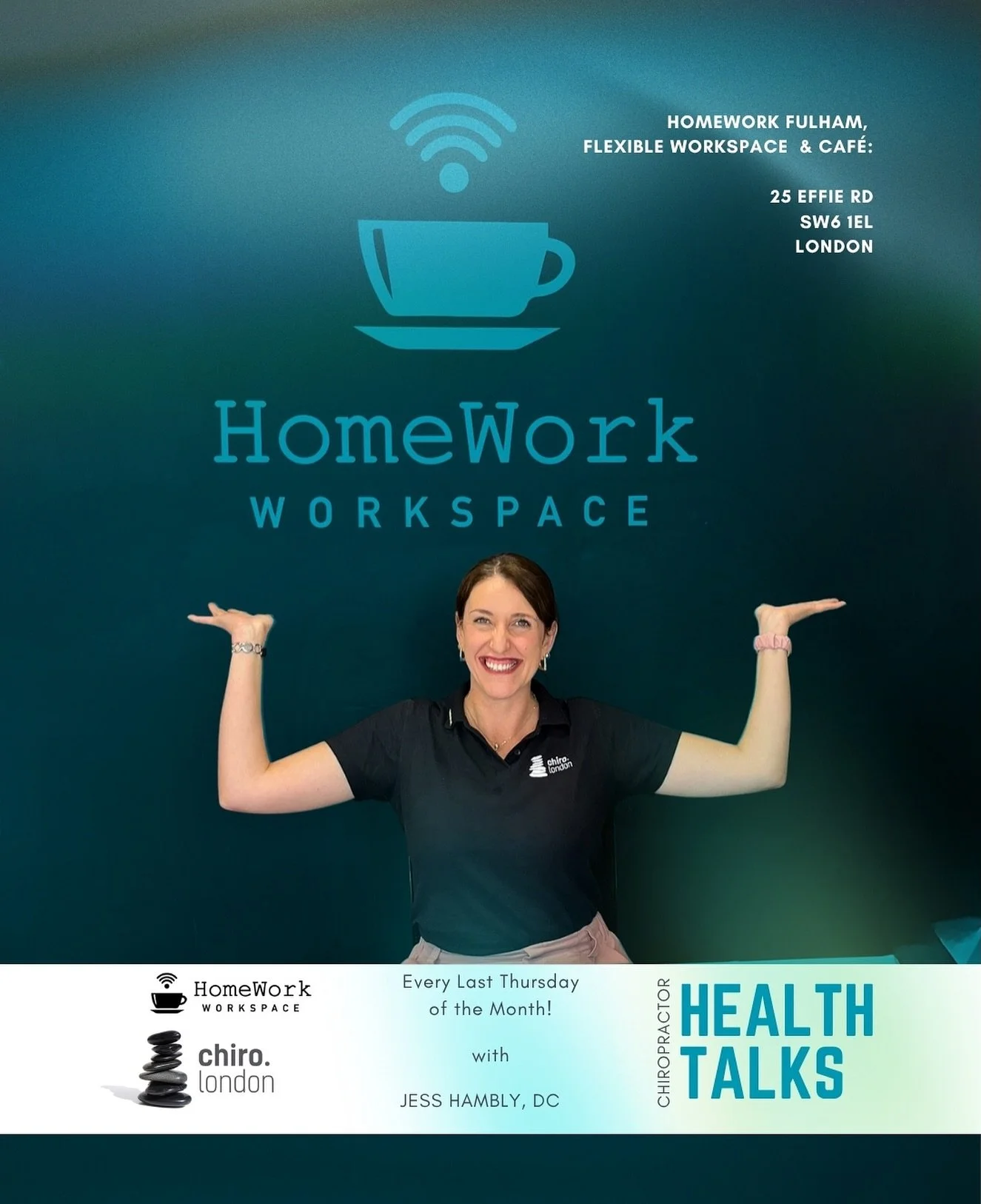 ✨ Don&rsquo;t miss out on our monthly Health Talks at HomeWork Workspace Fulham (@homework_workspace)! 

Every last Thursday of the month and includes:
- Full day access to HomeWork Workspace Fulham for just ✨&pound;10✨ (usually &pound;40). 
- Enjoy 