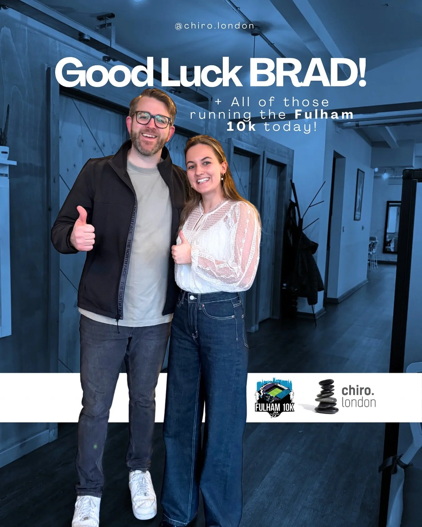 ✨ Wishing the best of luck to Brad, who&rsquo;s taking on the Fulham 10k today! 

We&rsquo;re also cheering on all the other runners we have the pleasure of treating at our clinics. You&rsquo;ve all put in amazing work, and today&rsquo;s the day to s