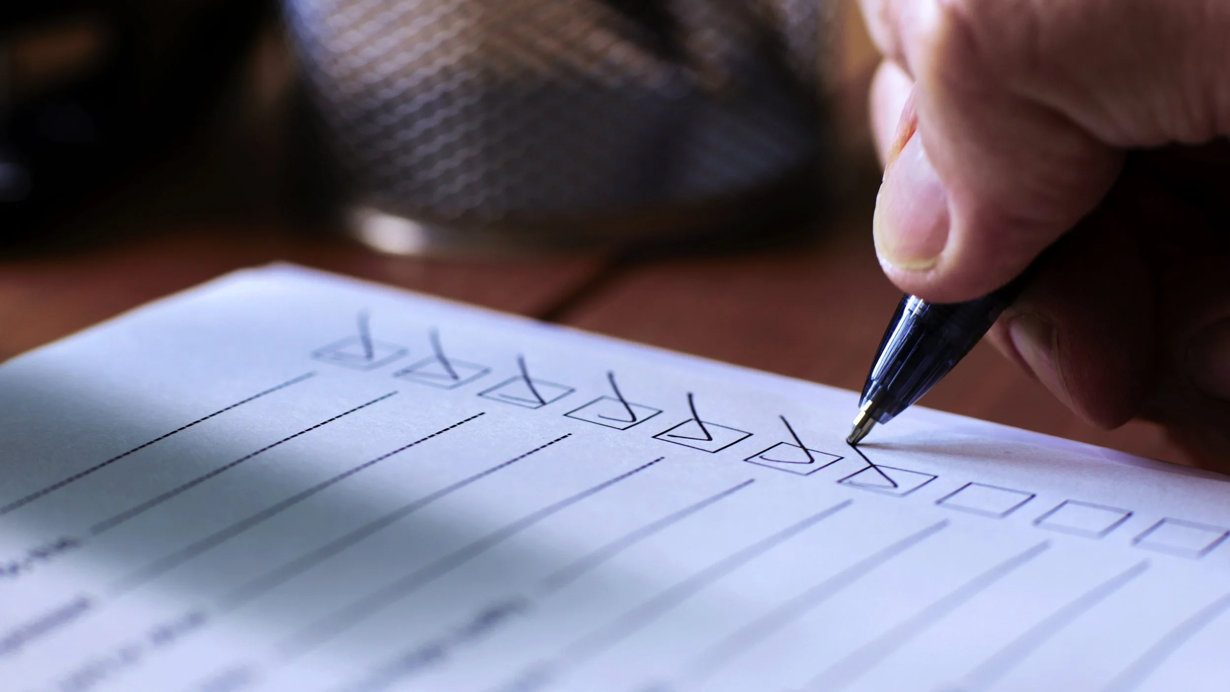 Checkliste alles in Ordnung