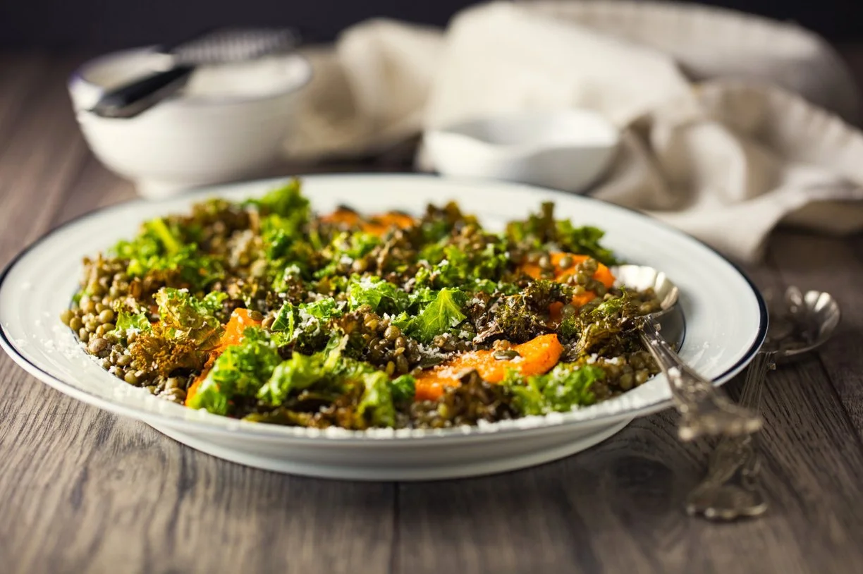 Green Lentil & Butternut Squash Salad