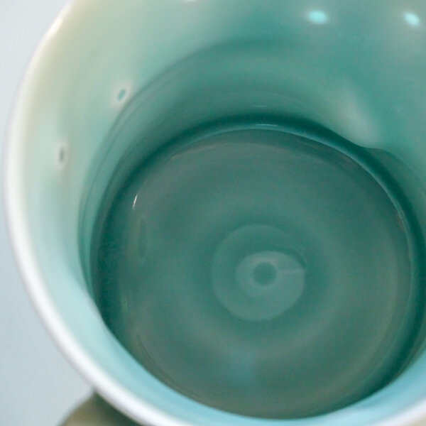 Cup with celadon glaze by Fritz Rossmann.