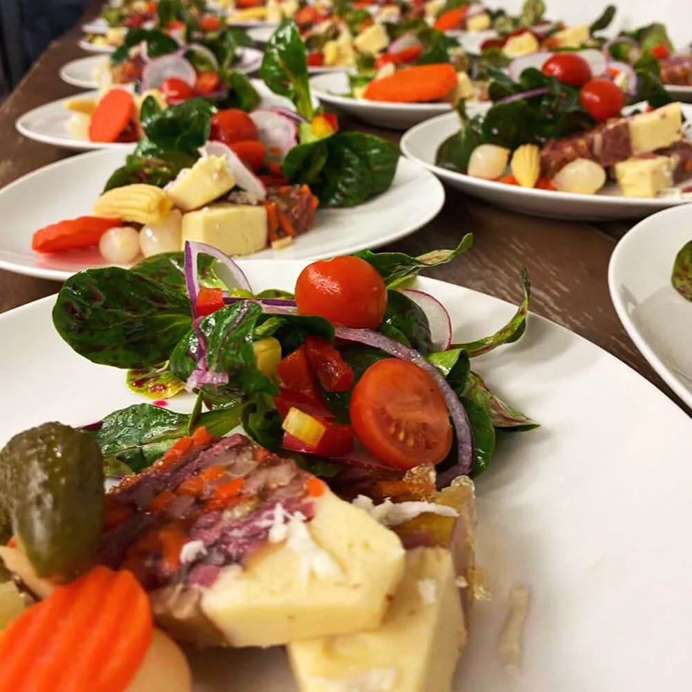 Food at the "Am Niederwald" Christmas party