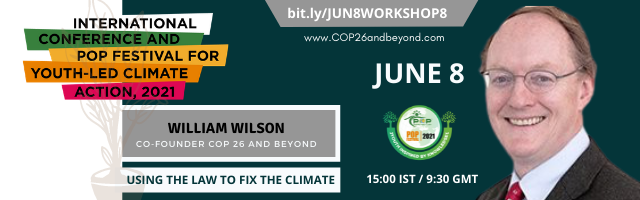 Coming up: Using the Law To Fix the Climate Workshop at POP Festival