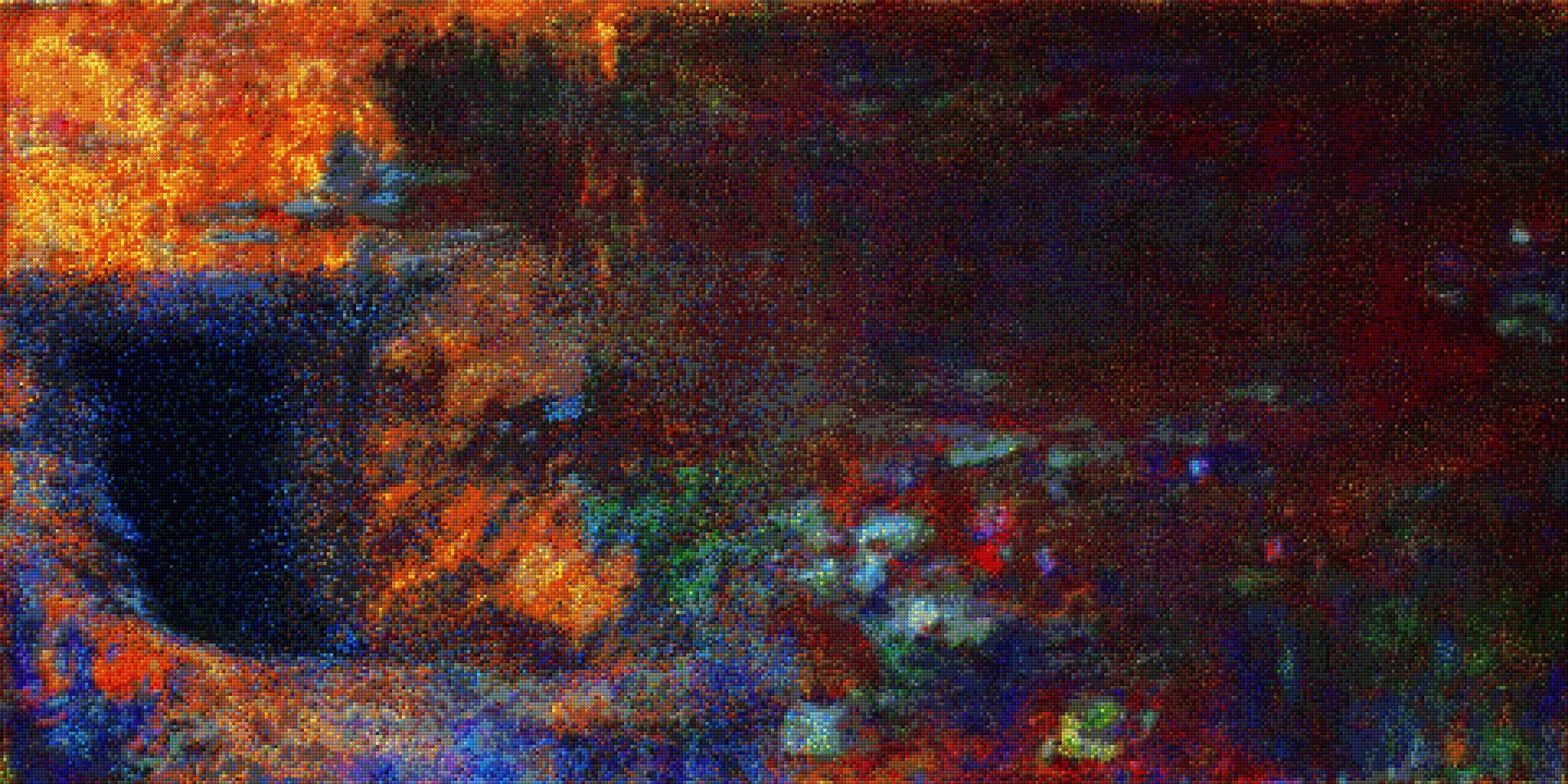 "Les Nuages" right panel, (42.2 × 80 in)